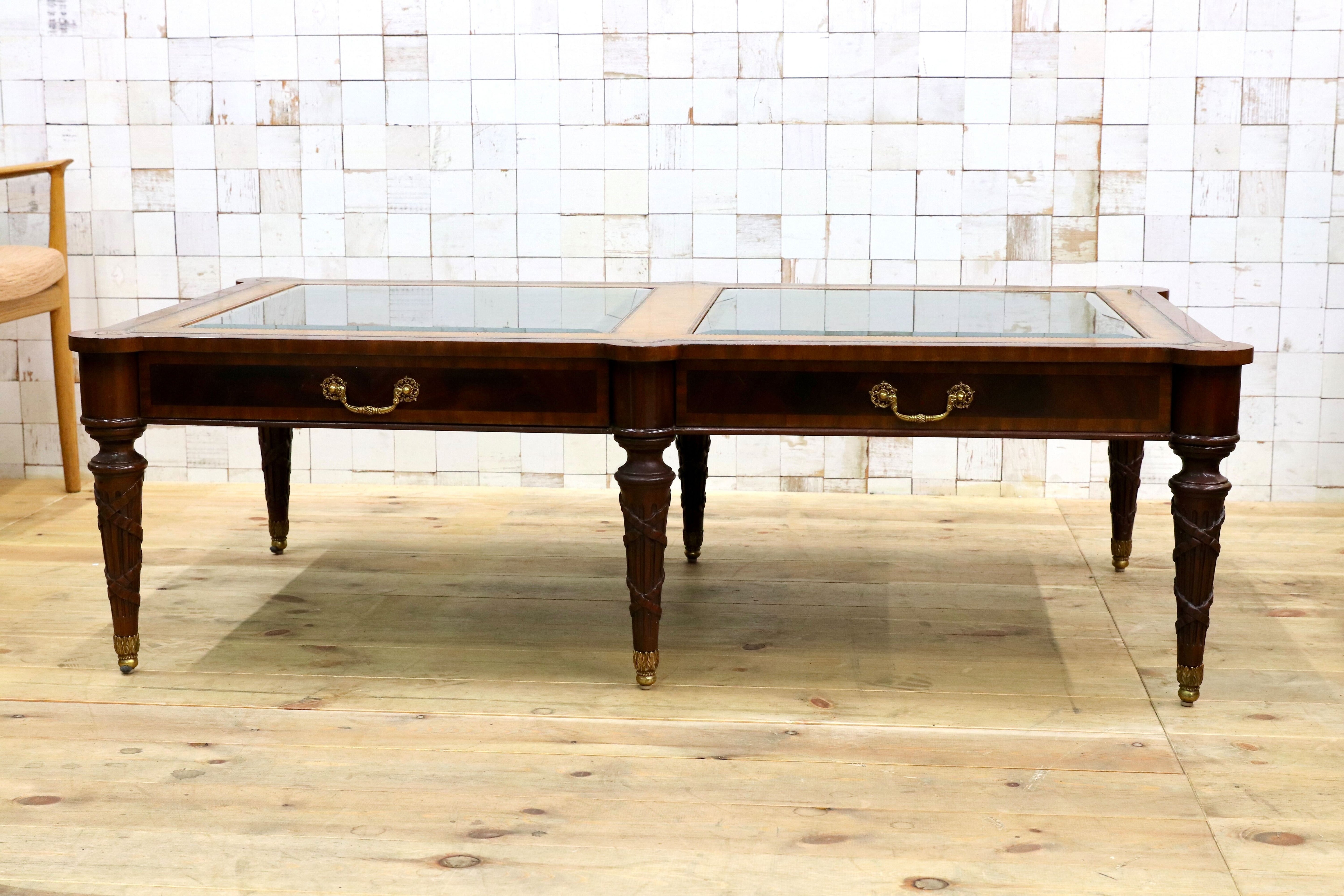 GMIS235○MAITLAND-SMITH / メートランドスミス 英国 クラシック 最高級 センターテーブル リビングテーブル レザー 稀少 ヴィンテージ