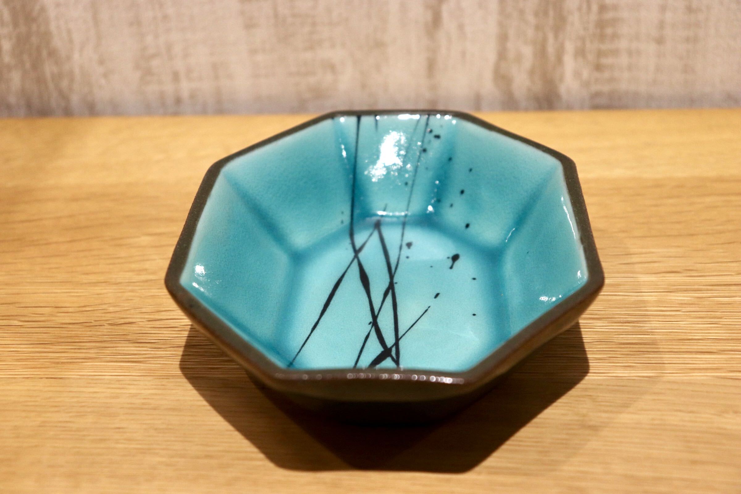GMIO101B◯雅峰窯 丹波焼 深八角鉢 皿 小皿 和食器 陶器 伝統工芸 丹波篠山 未使用