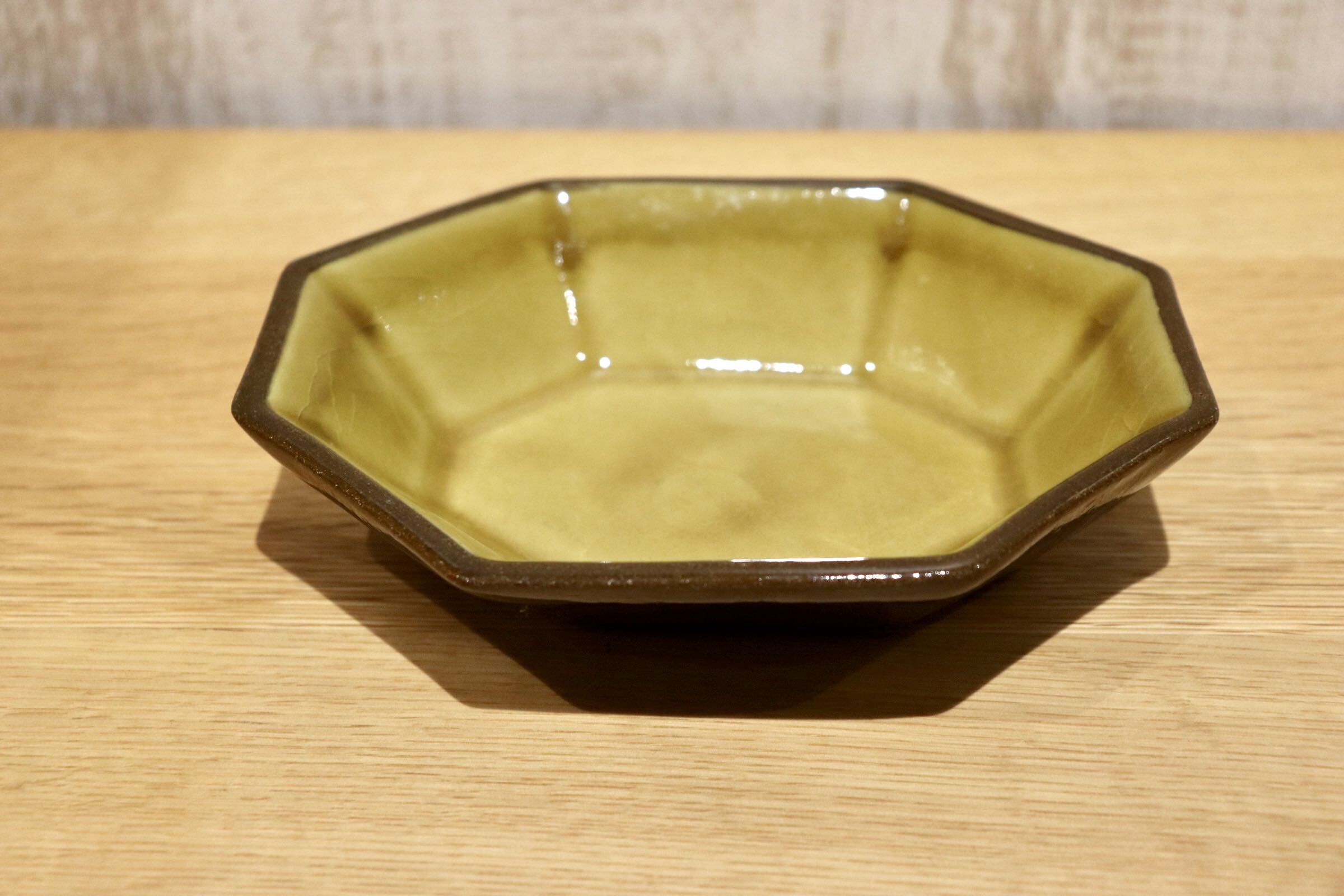 GMIO101A◯雅峰窯 丹波焼 深八角鉢 小鉢 小皿 和食器 陶器 八角皿 伝統工芸 丹波篠山 未使用
