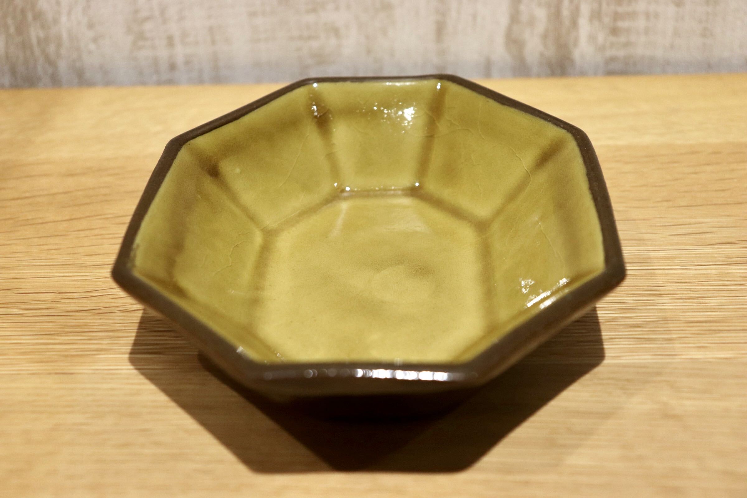 GMIO101A◯雅峰窯 丹波焼 深八角鉢 小鉢 小皿 和食器 陶器 八角皿 伝統工芸 丹波篠山 未使用