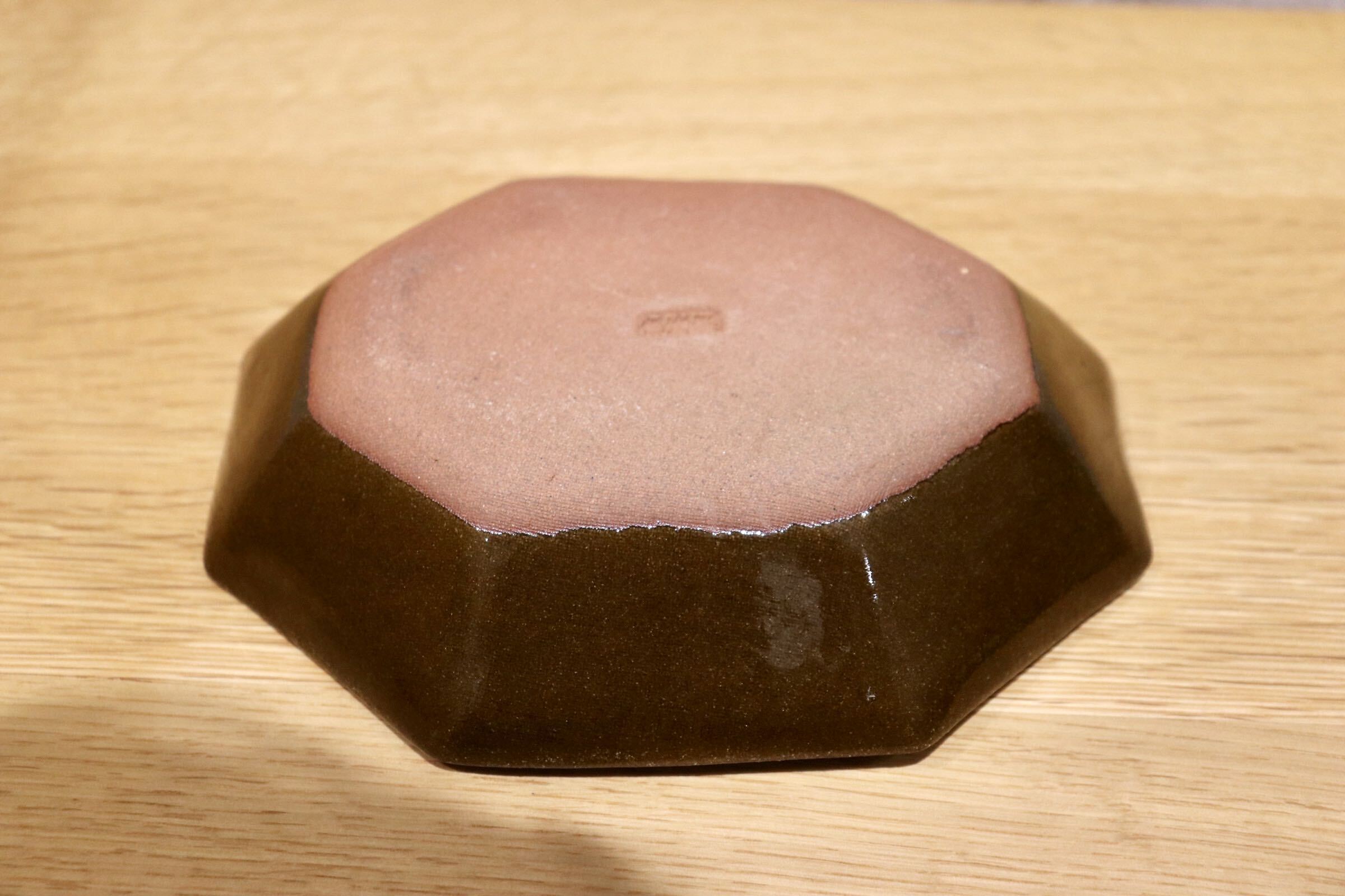 GMIO101A◯雅峰窯 丹波焼 深八角鉢 小鉢 小皿 和食器 陶器 八角皿 伝統工芸 丹波篠山 未使用