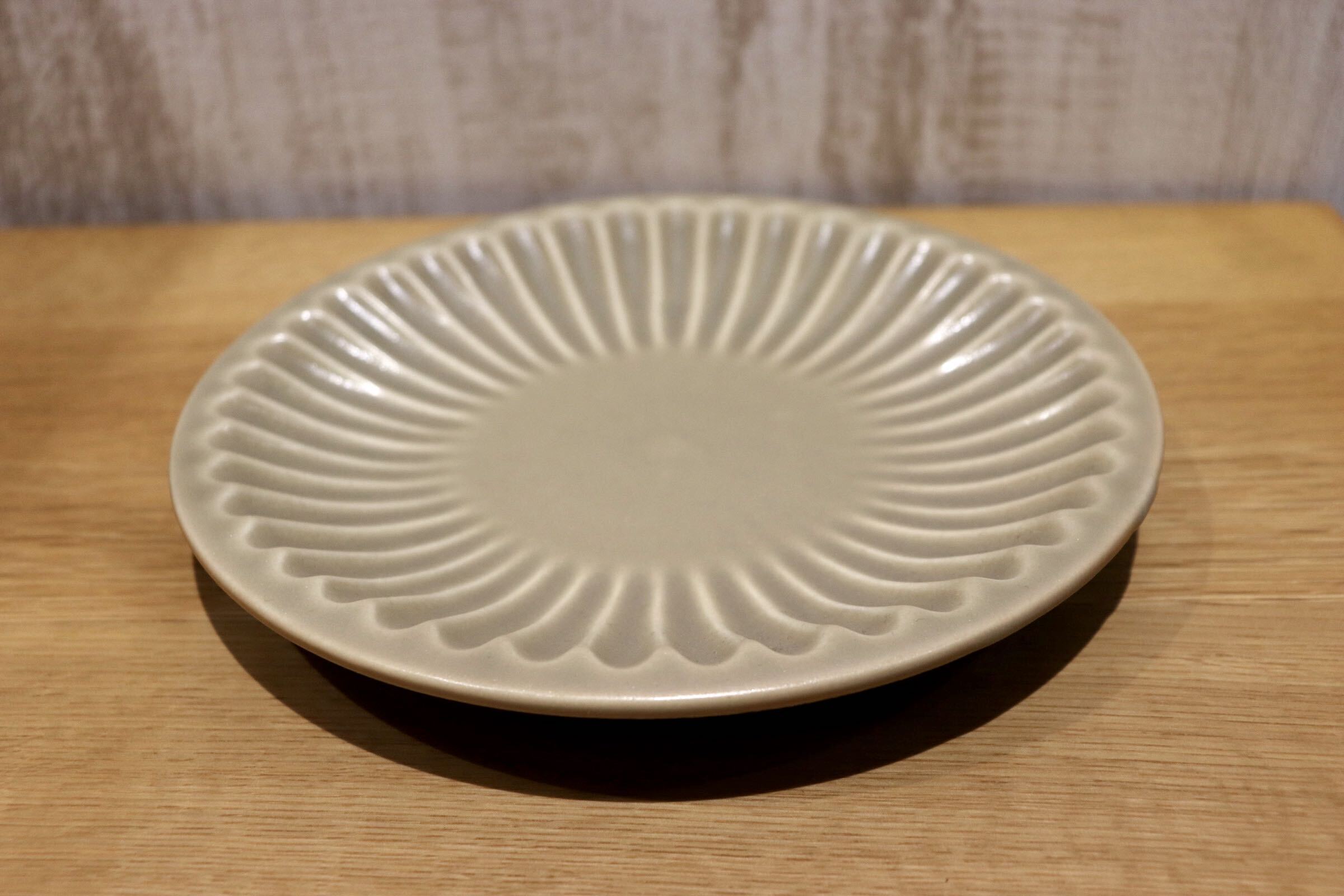 GMIO102C◯雅峰窯 丹波焼 しのぎ6寸皿 プレート 皿 陶器 伝統工芸 丹波篠山 未使用