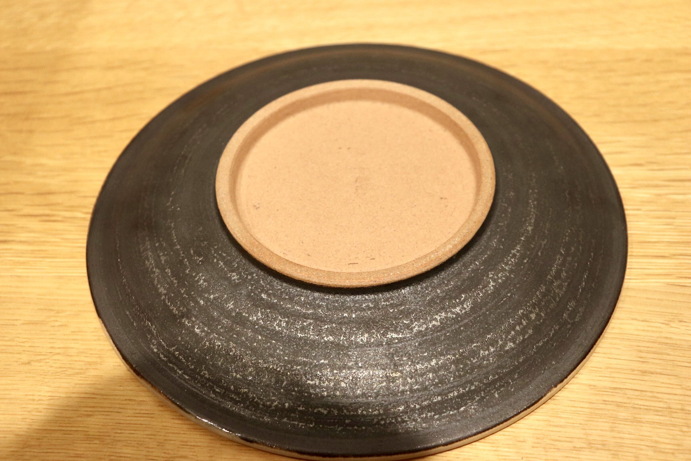 GMIO102C◯雅峰窯 丹波焼 しのぎ6寸皿 プレート 皿 陶器 伝統工芸 丹波篠山 未使用