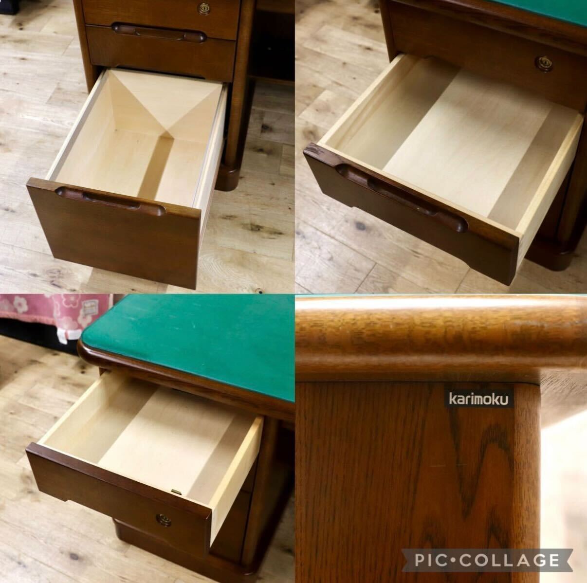 GMIK614○karimoku / カリモク コロニアル ヴィンテージ デスク 書斎机 学習机 オールドカントリー 両袖机 役員机 社長机 楢材 約20万