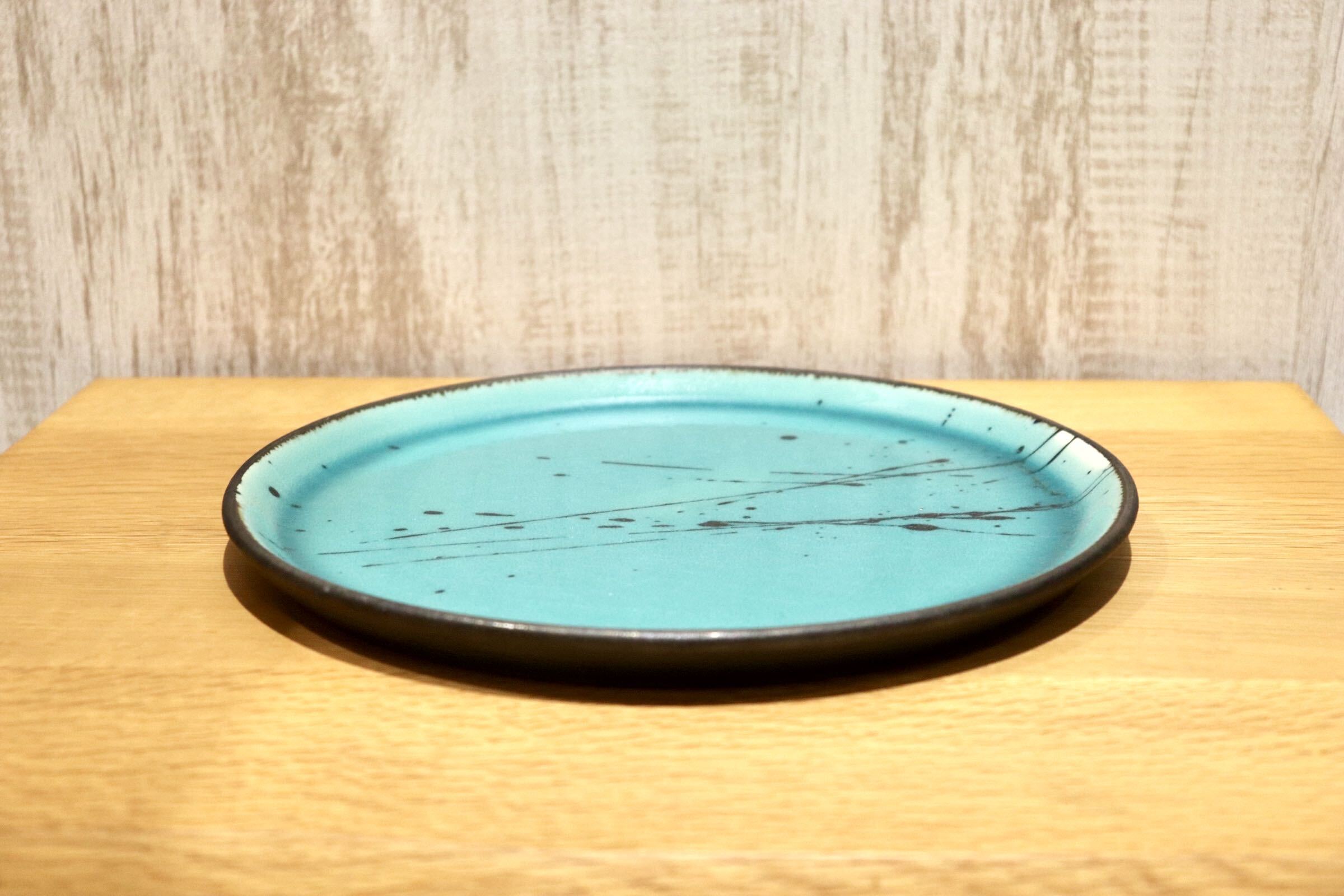 GMIO104A◯雅峰窯 丹波焼 フラットプレート B級品 大皿 和食器 陶器 伝統工芸 丹波篠山 未使用