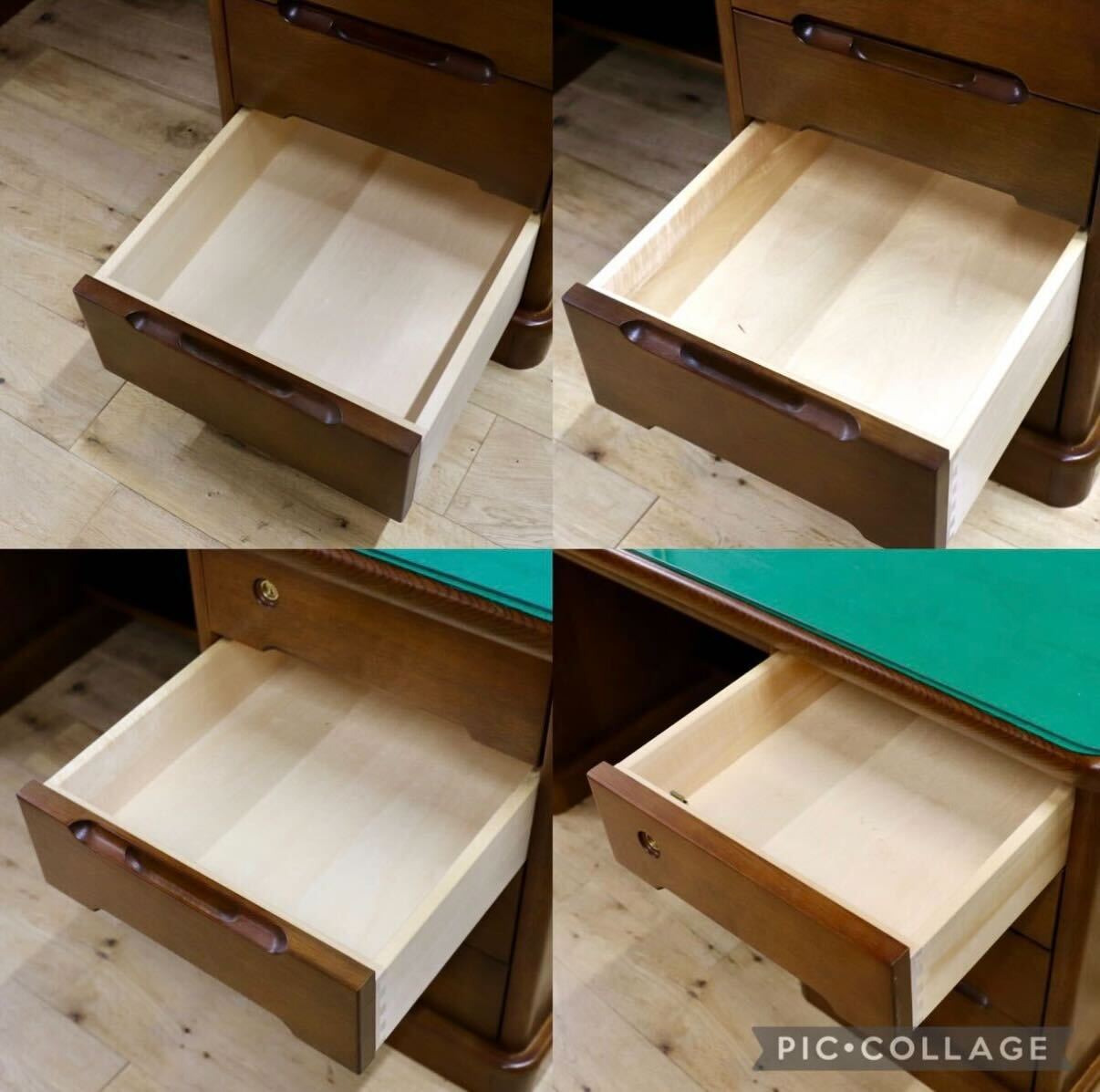 GMIK614○karimoku / カリモク コロニアル ヴィンテージ デスク 書斎机 学習机 オールドカントリー 両袖机 役員机 社長机 楢材 約20万