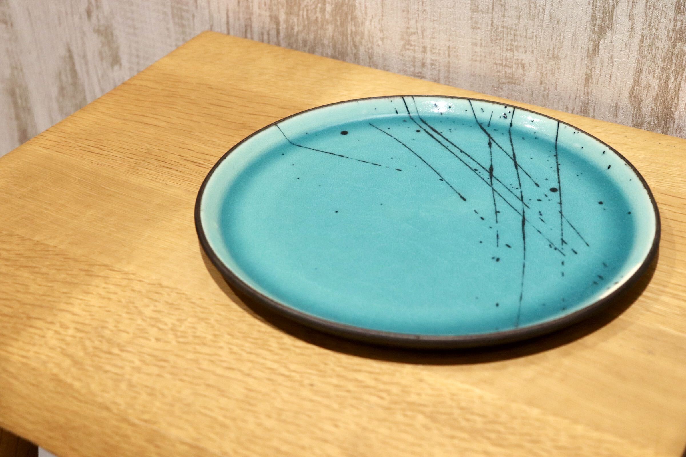 GMIO104B◯雅峰窯 丹波焼 フラットプレート B級品 大皿 和食器 陶器 伝統工芸 丹波篠山 未使用