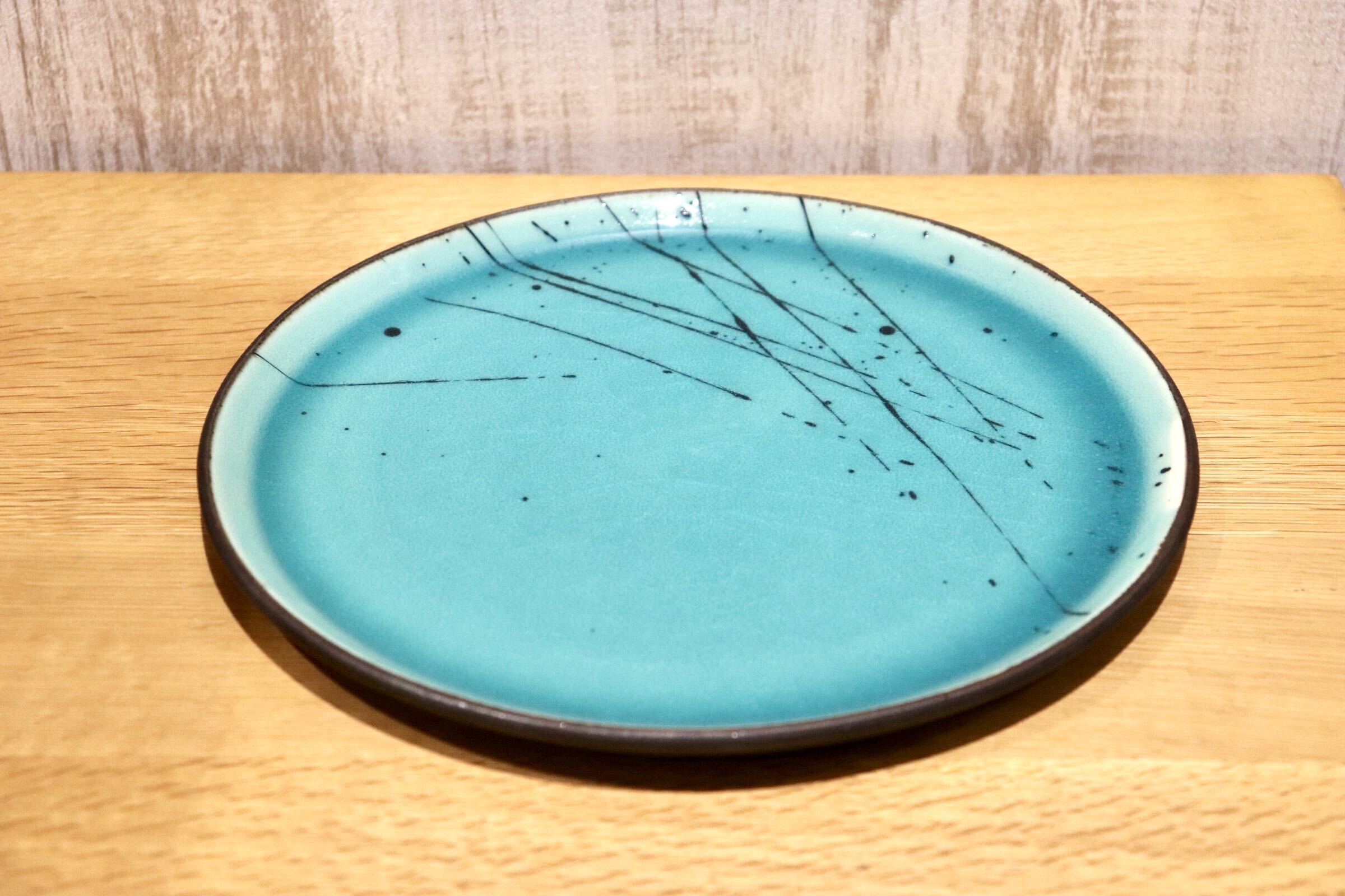 GMIO104B◯雅峰窯 丹波焼 フラットプレート B級品 大皿 和食器 陶器 伝統工芸 丹波篠山 未使用