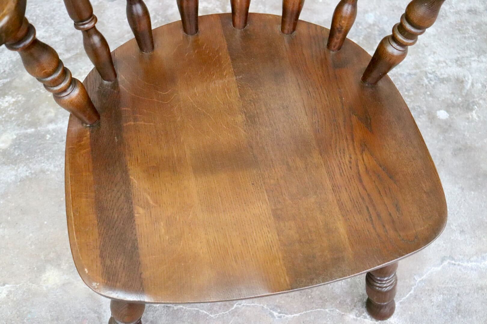 GMIK517D○ウィンザーチェア アームチェア ダイニングチェア ボウバックチェア オーク無垢材 レトロ カントリー 検)太平 飛騨家具 イギリス