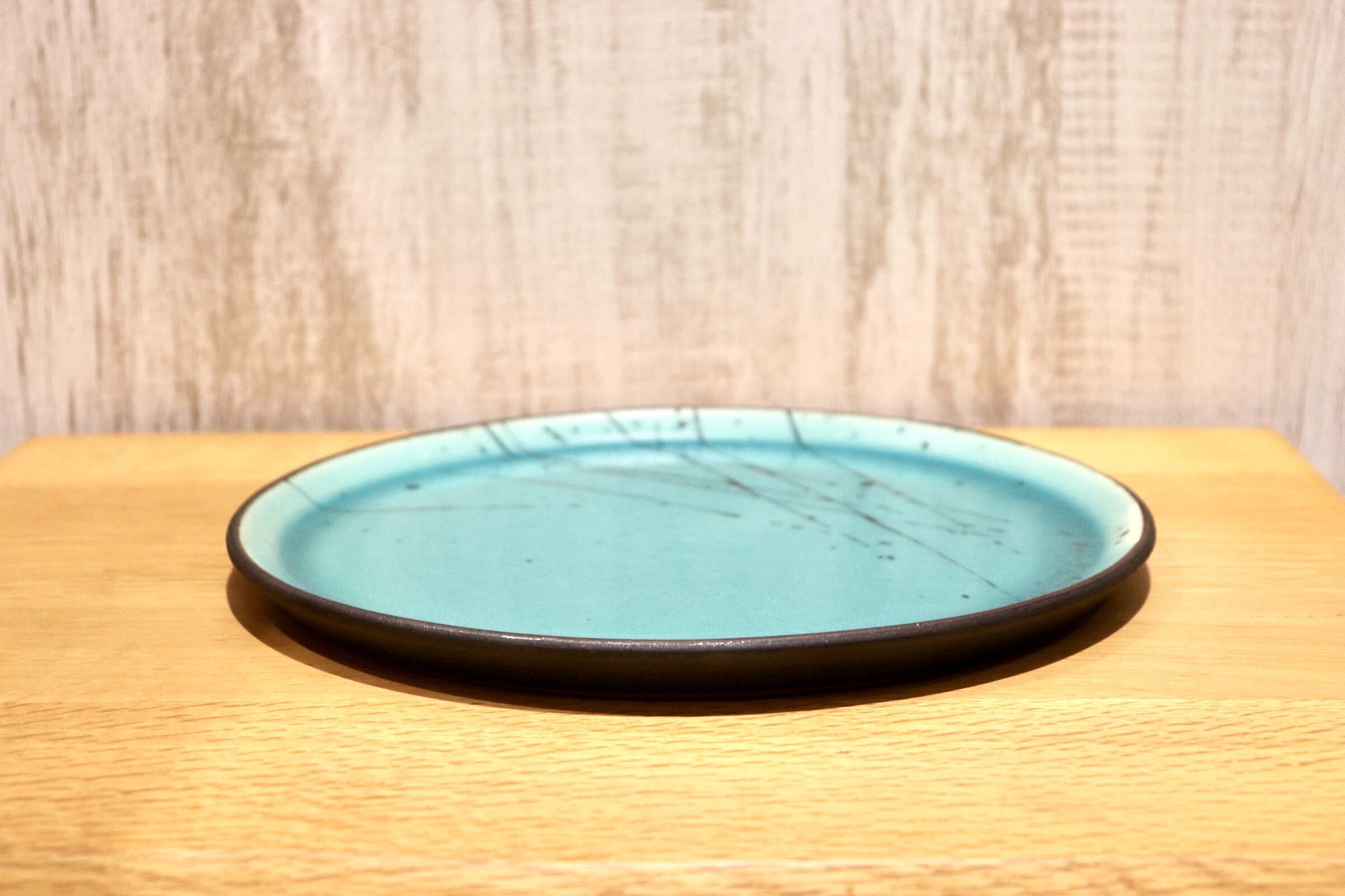 GMIO104B◯雅峰窯 丹波焼 フラットプレート B級品 大皿 和食器 陶器 伝統工芸 丹波篠山 未使用