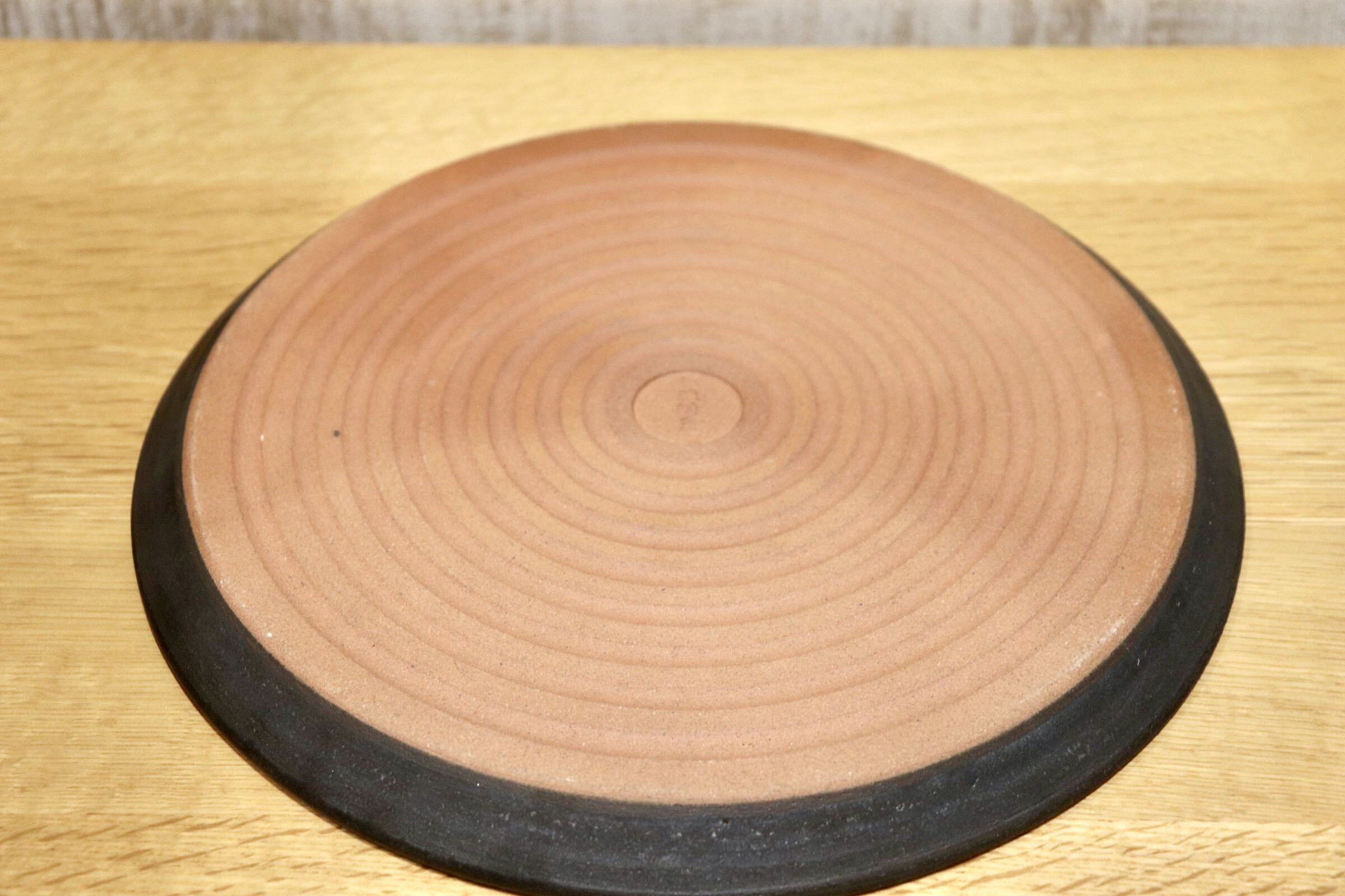 GMIO104B◯雅峰窯 丹波焼 フラットプレート B級品 大皿 和食器 陶器 伝統工芸 丹波篠山 未使用
