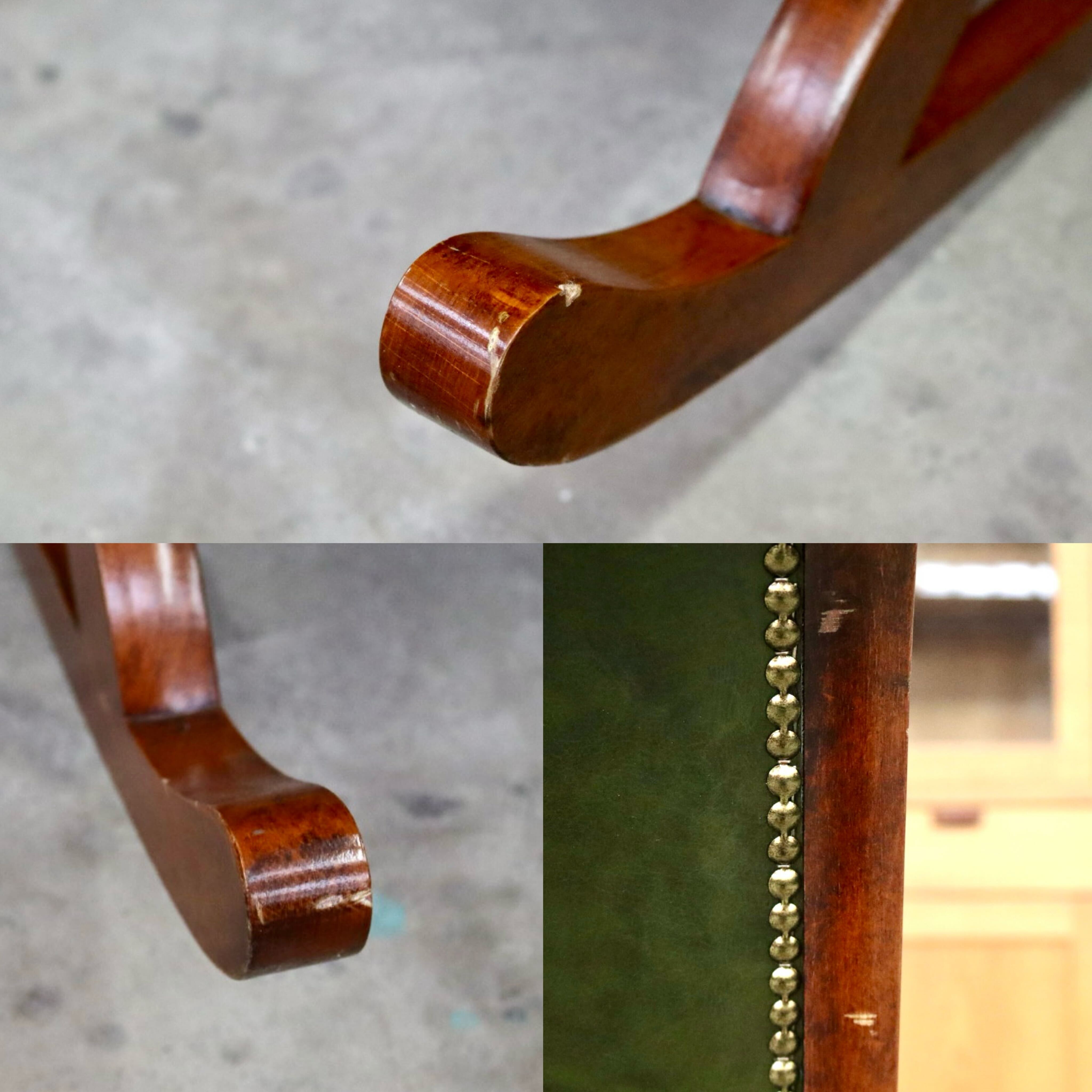 GMIS513○ヴェローナクラシック イタリア製 ロッキングチェア アームチェア 椅子 木製 本革 カントリー ヴィンテージ 定価約21万