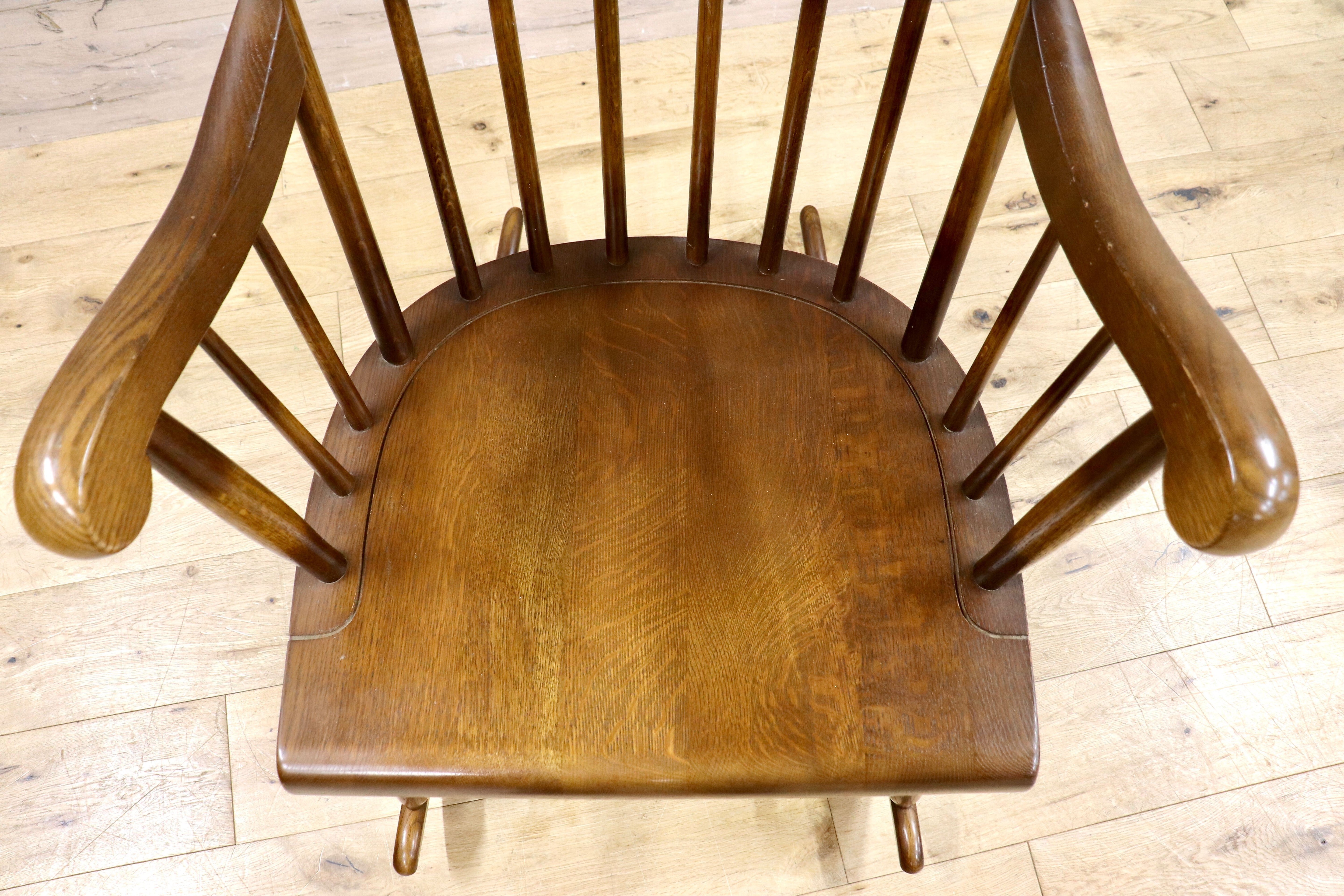 GMIS376○飛騨産業 / HIDA キツツキ 穂高 ロッキングチェア 揺り椅子 カントリー 古民家 レトロ ヴィンテージ アンティーク 無垢 木製家具