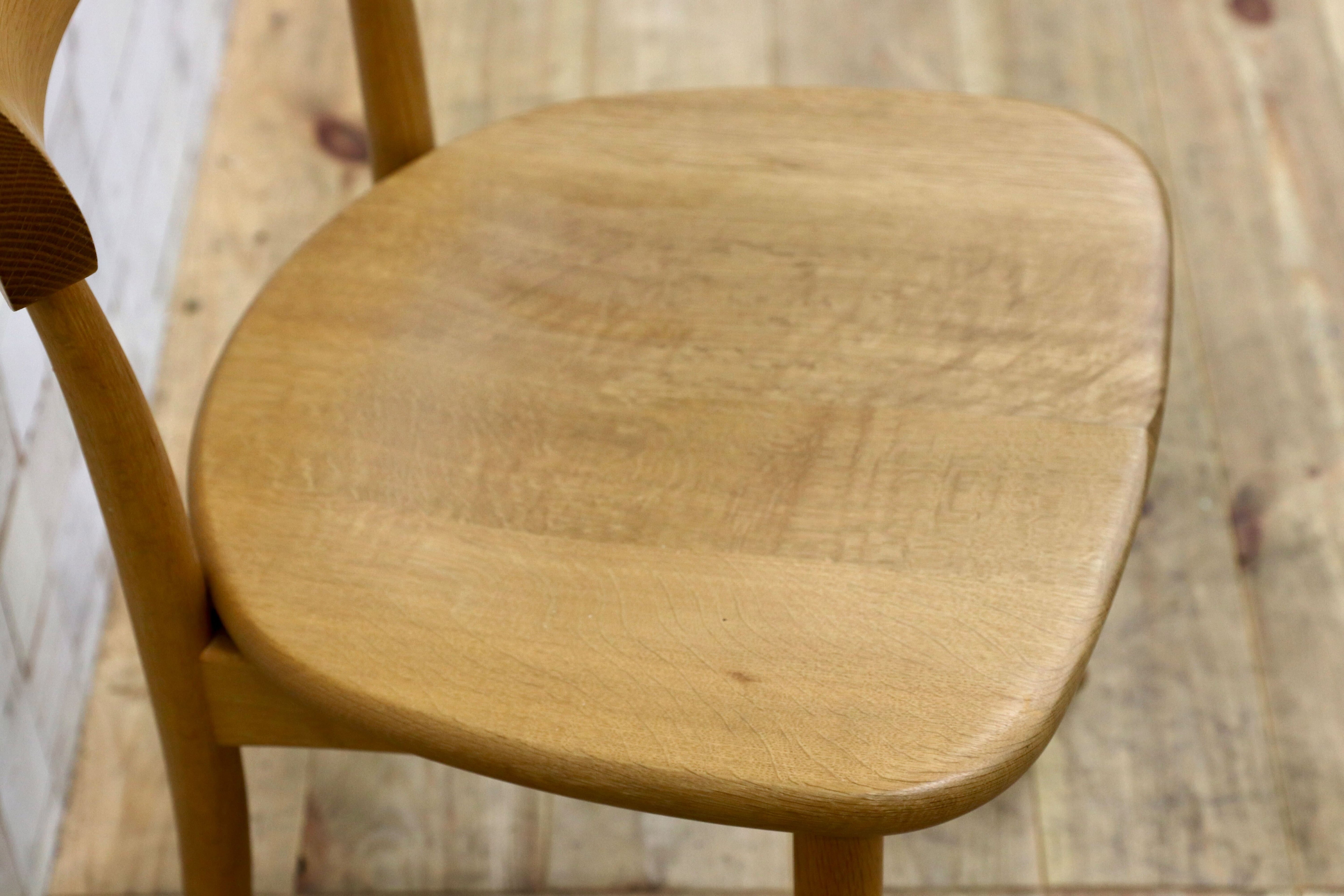 GMIS538D〇飛騨産業／ HIDA キツツキ CRESCENTクレセント ダイニングチェア 椅子オーク無垢材 定価約8.7万