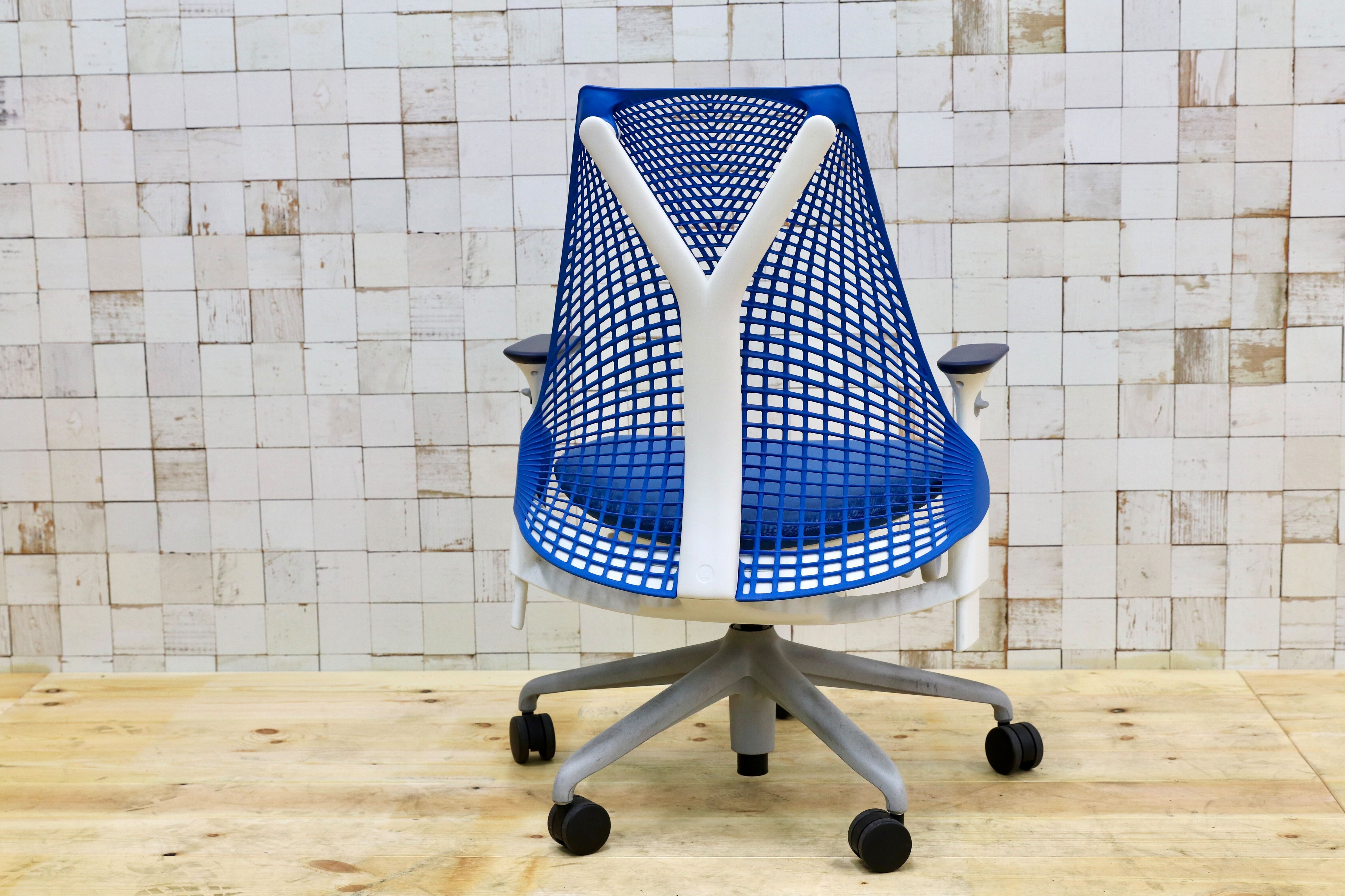 GMHK379B○Herman Miller / ハーマンミラー セイルチェア デスクチェア オフィスチェア ワークチェア ブルー 定価約11.8万