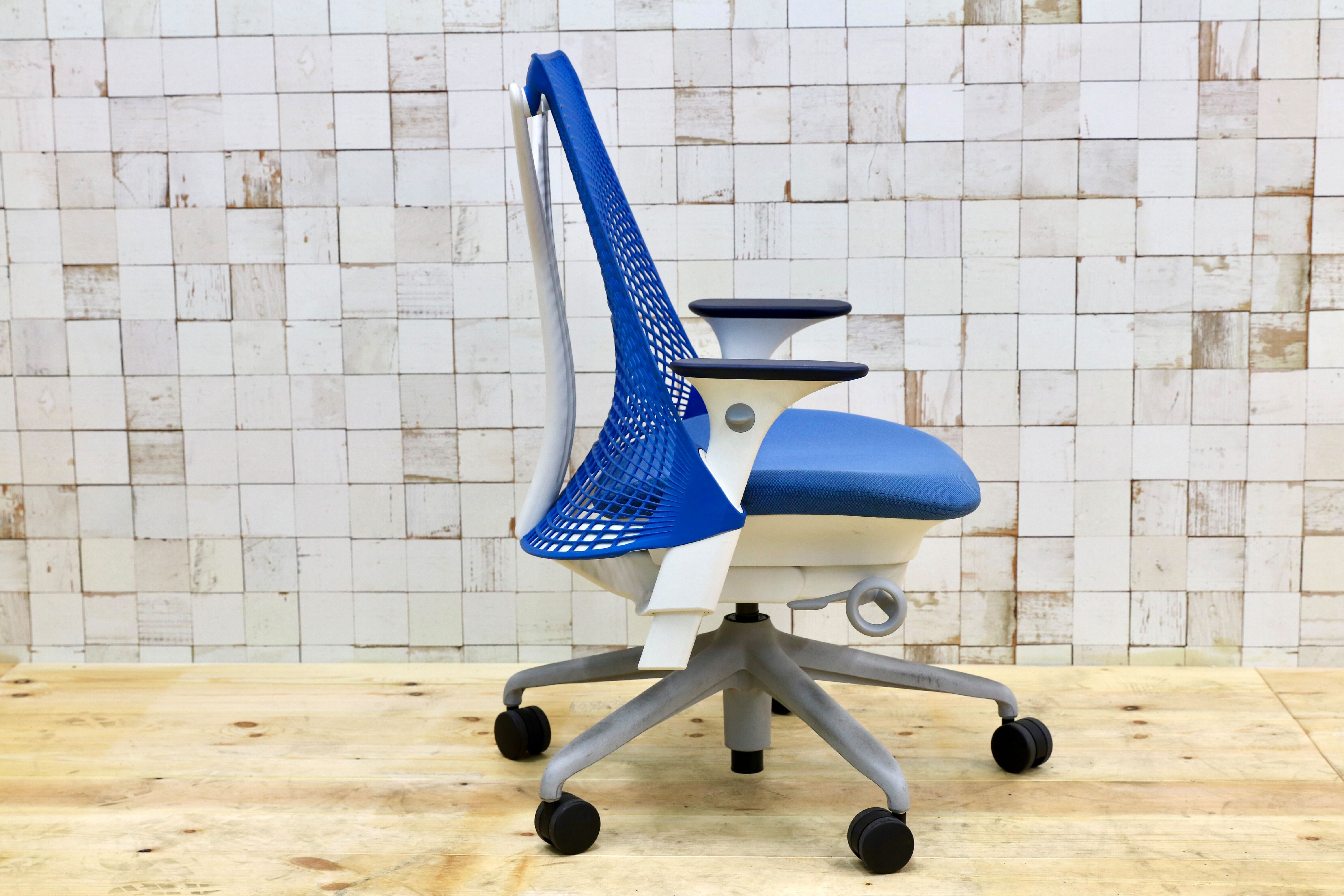 GMHK379B○Herman Miller / ハーマンミラー セイルチェア デスクチェア オフィスチェア ワークチェア ブルー 定価約11.8万