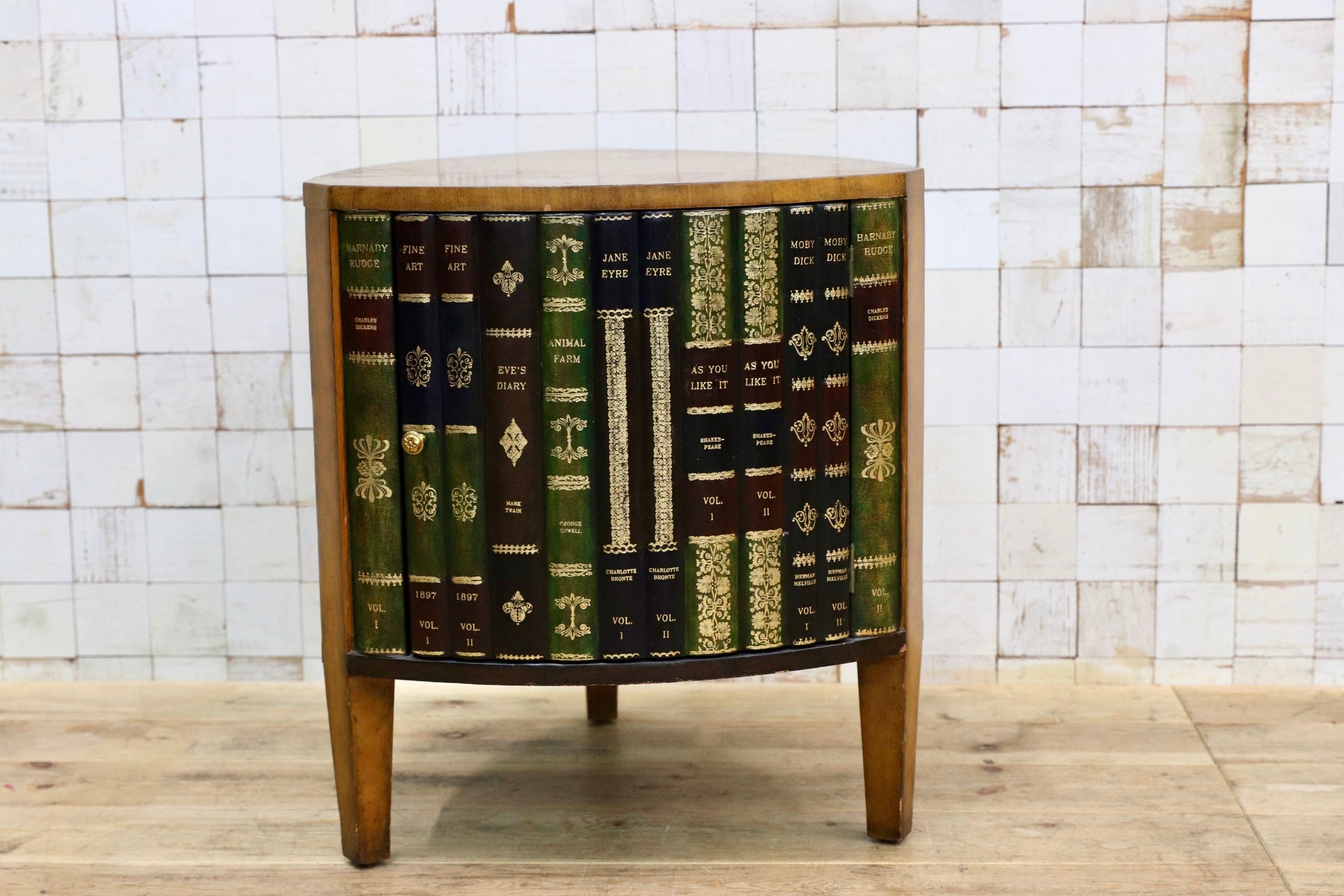 GMJS200○MAITLAND-SMITH / メートランドスミス フォーブック サイドキャビネット サイドテーブル バール杢 英国クラシック 輸入家具 稀少