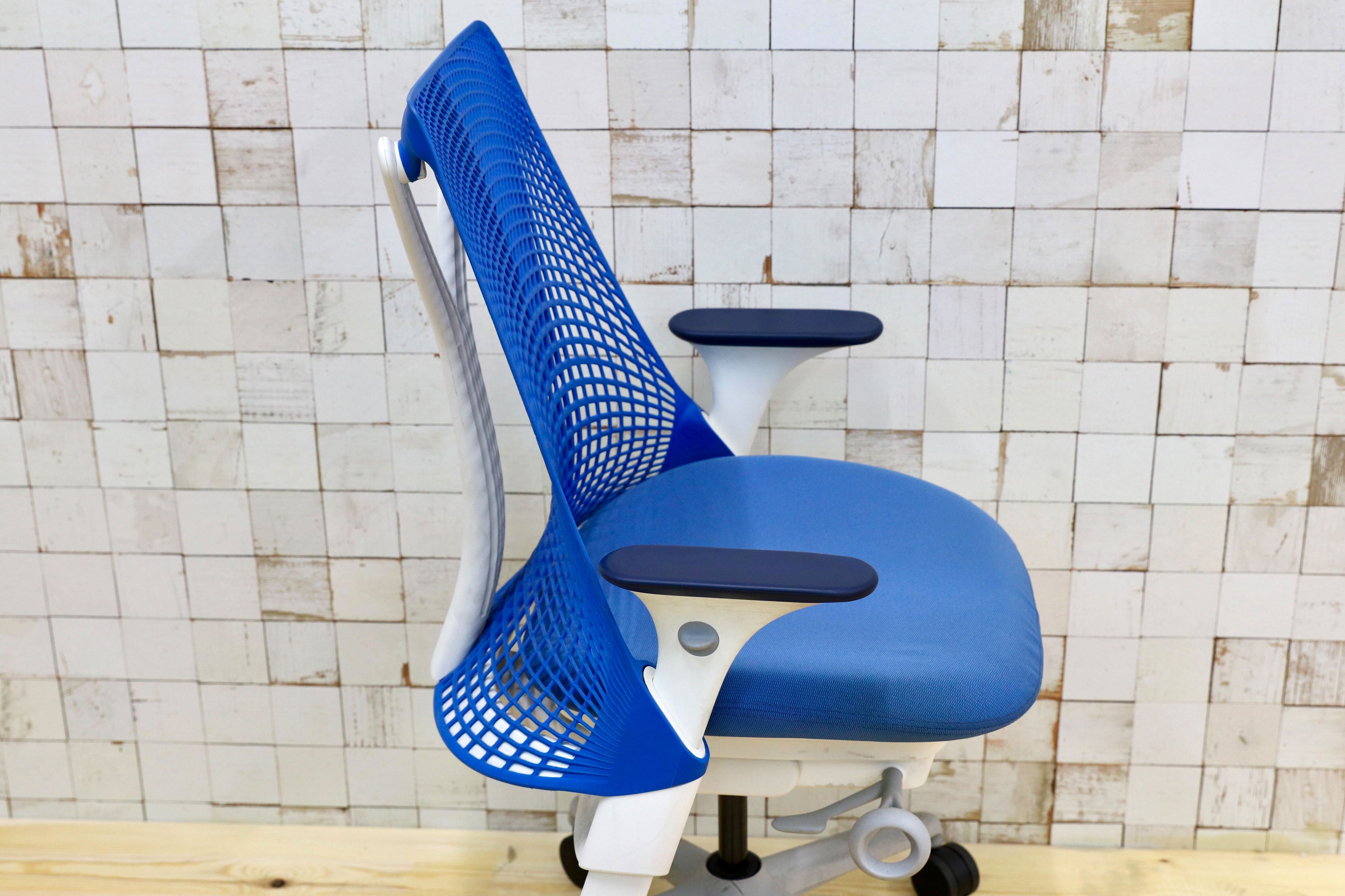 GMHK379C○Herman Miller / ハーマンミラー セイルチェア デスクチェア オフィスチェア ワークチェア ブルー 定価約11.8万