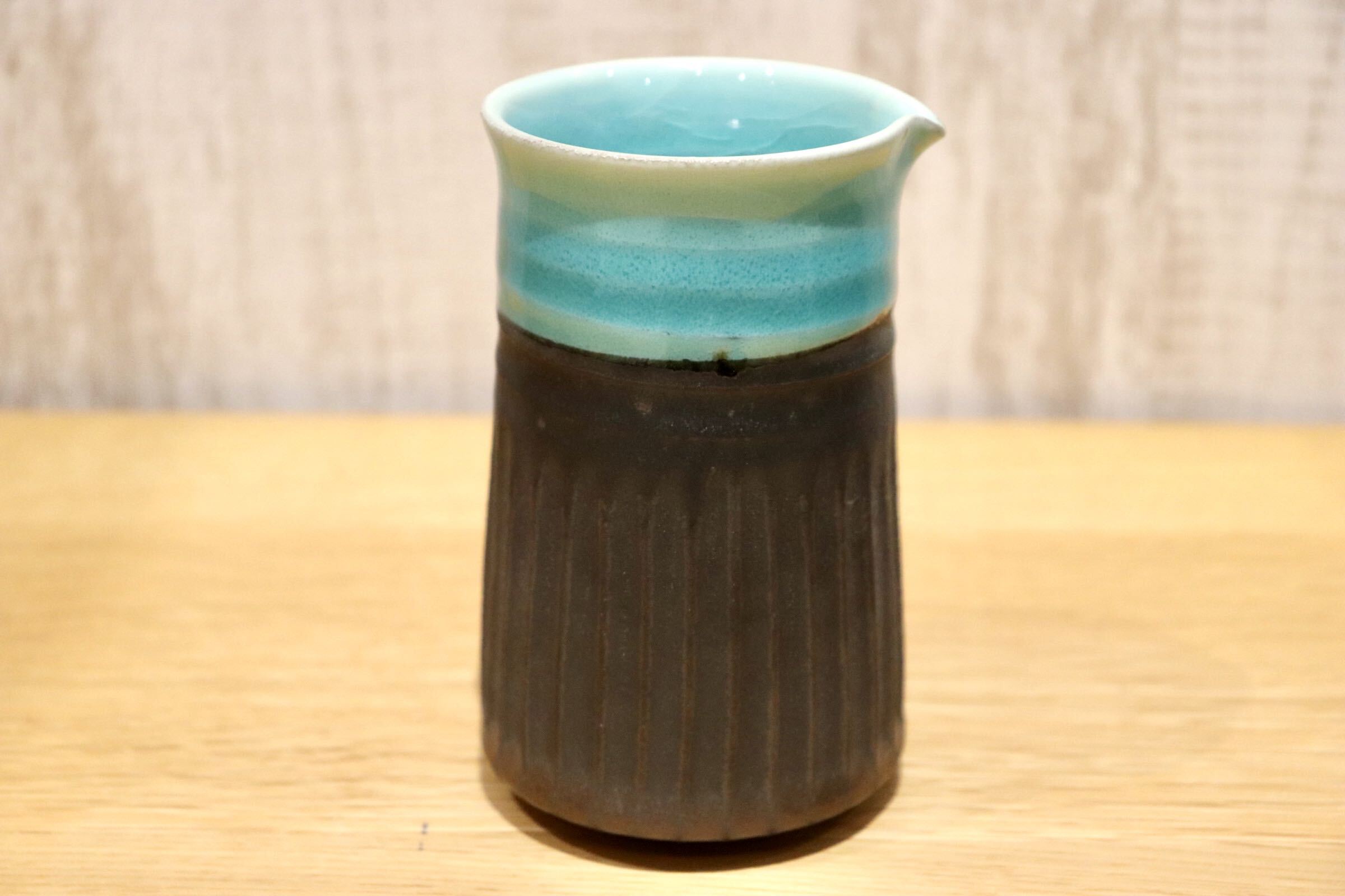GMIO109◯雅峰窯 丹波焼 鎬 片口 カップ 陶器 伝統工芸 丹波篠山 未使用