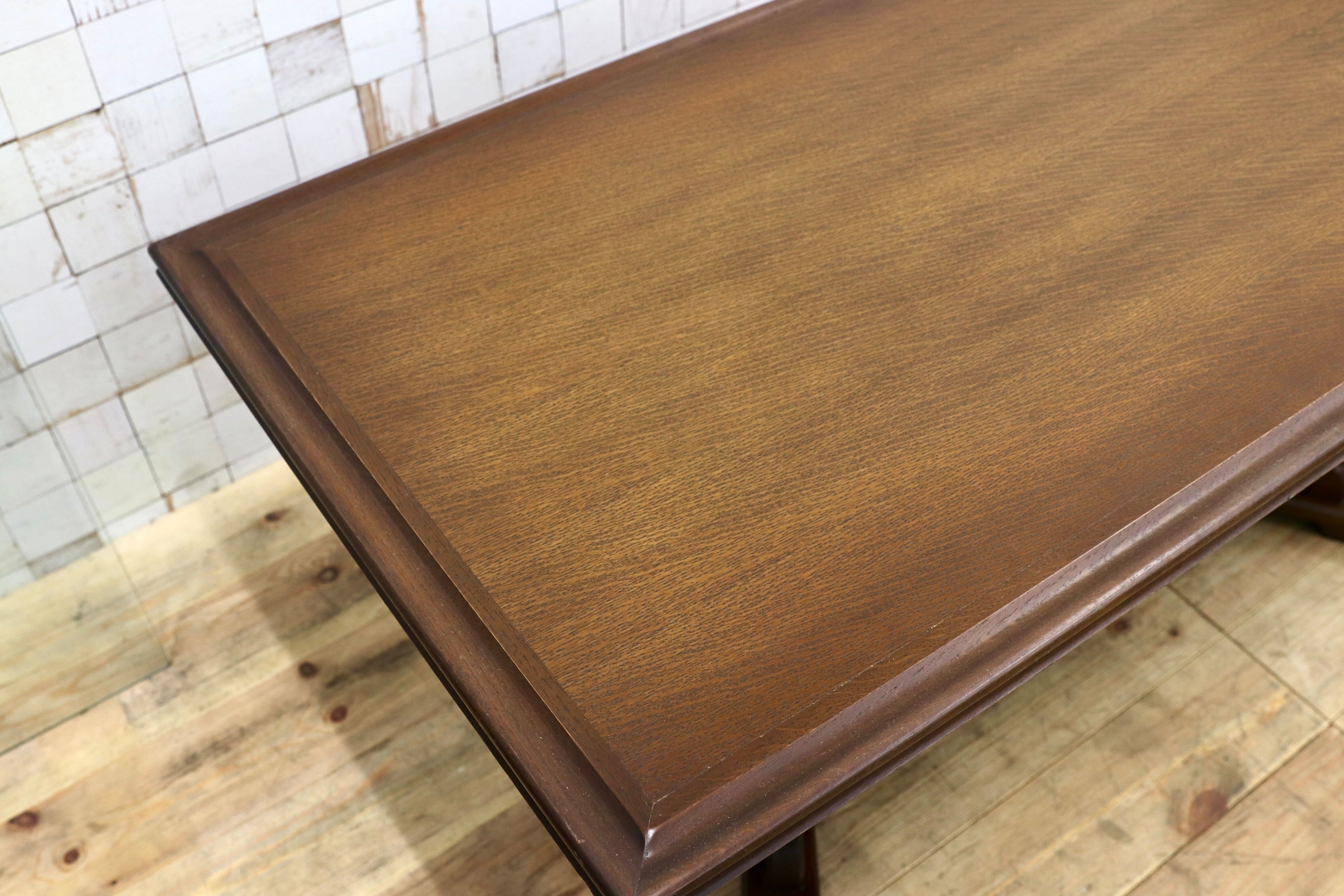 GMNA1○西洋 イギリス アンティーク リビングテーブル センターテーブル 応接机 木製 クラシック 彫刻細工 オールドカントリー オーク材