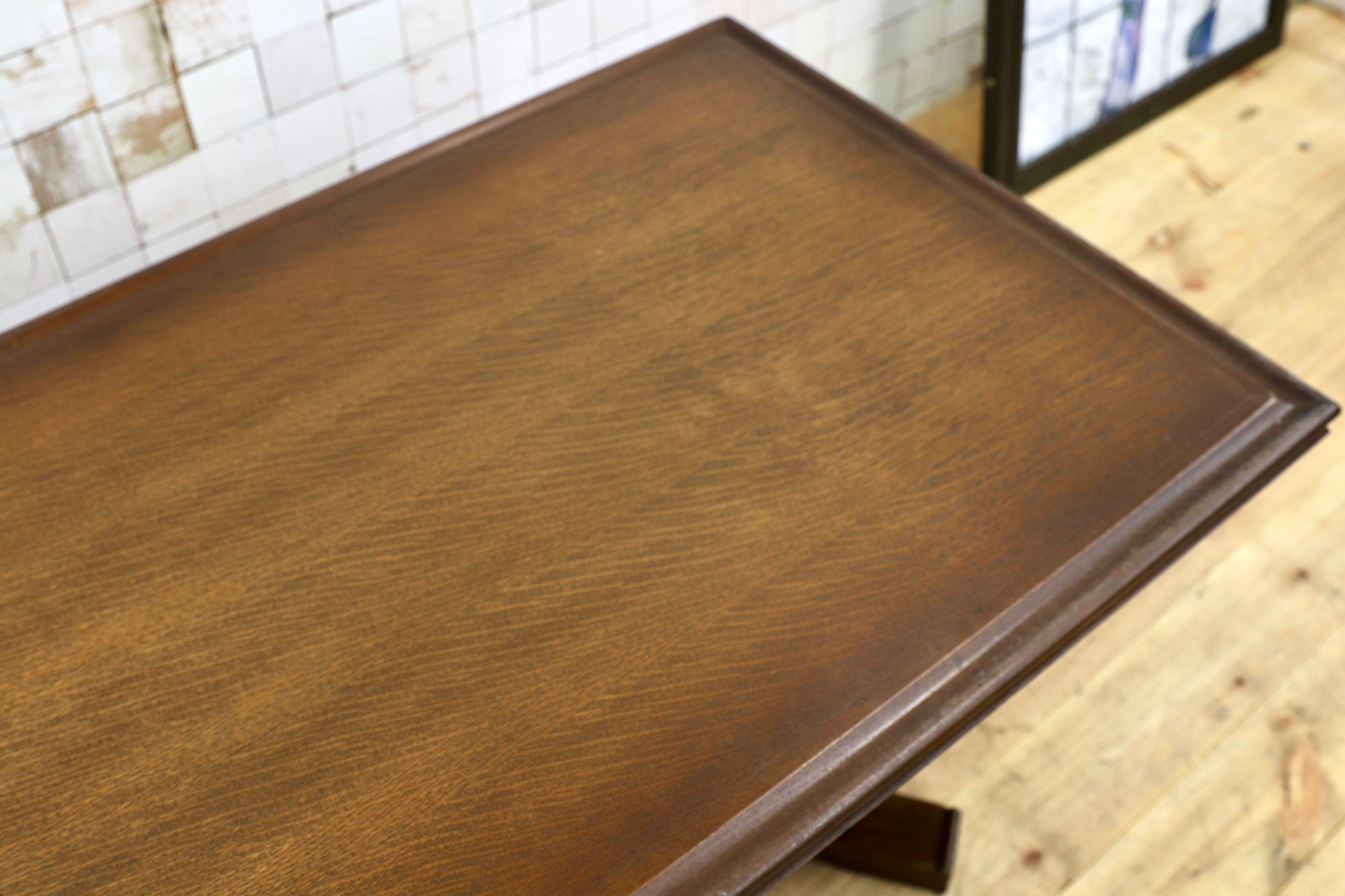 GMNA1○西洋 イギリス アンティーク リビングテーブル センターテーブル 応接机 木製 クラシック 彫刻細工 オールドカントリー オーク材