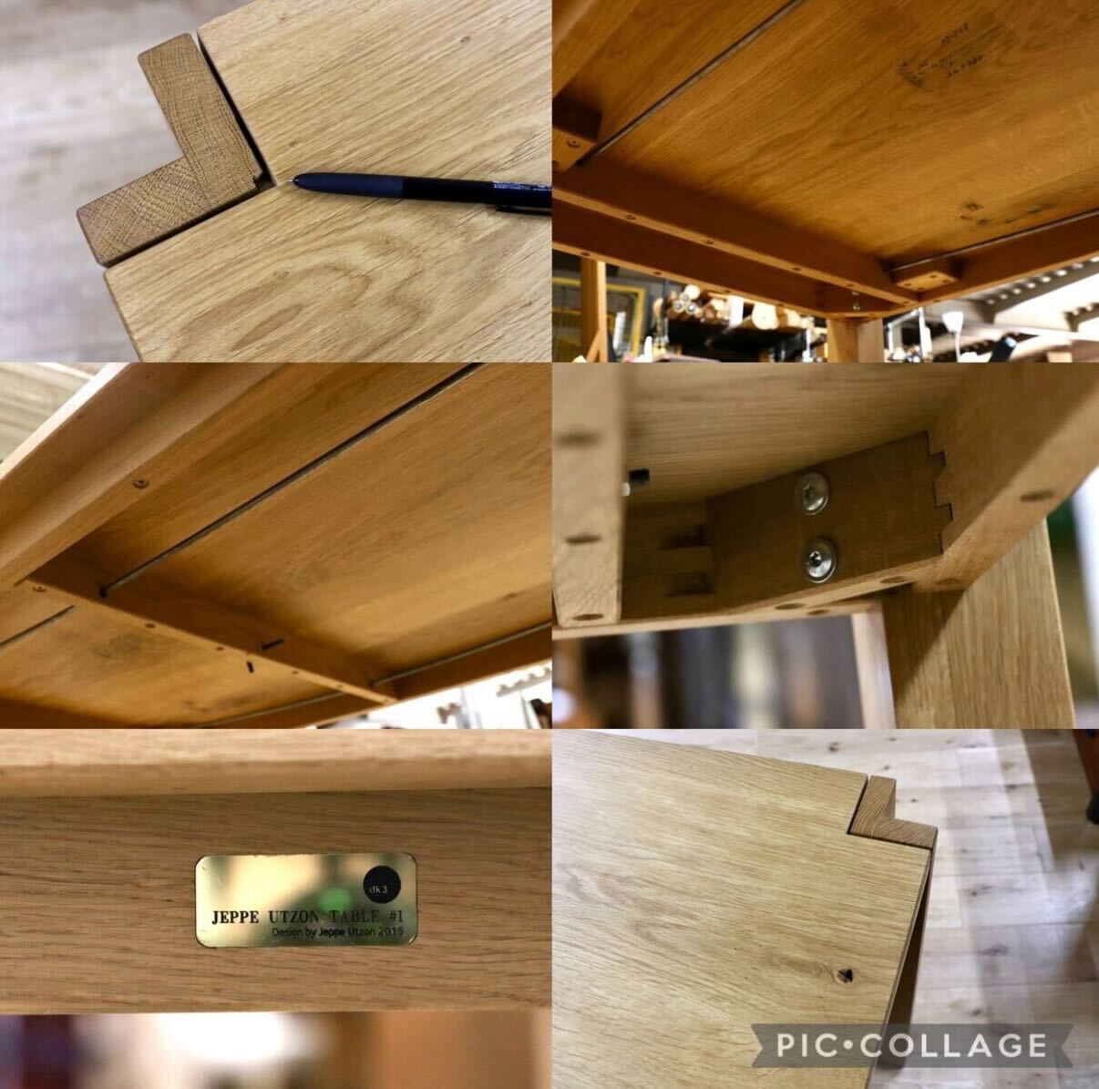 GMIK618○Jeepe Utzon Table #1 オーク無垢材 ダイニングテーブル 食卓テーブル イェッペ・ウッツォン 北欧家具 Knoll取扱い 稀少