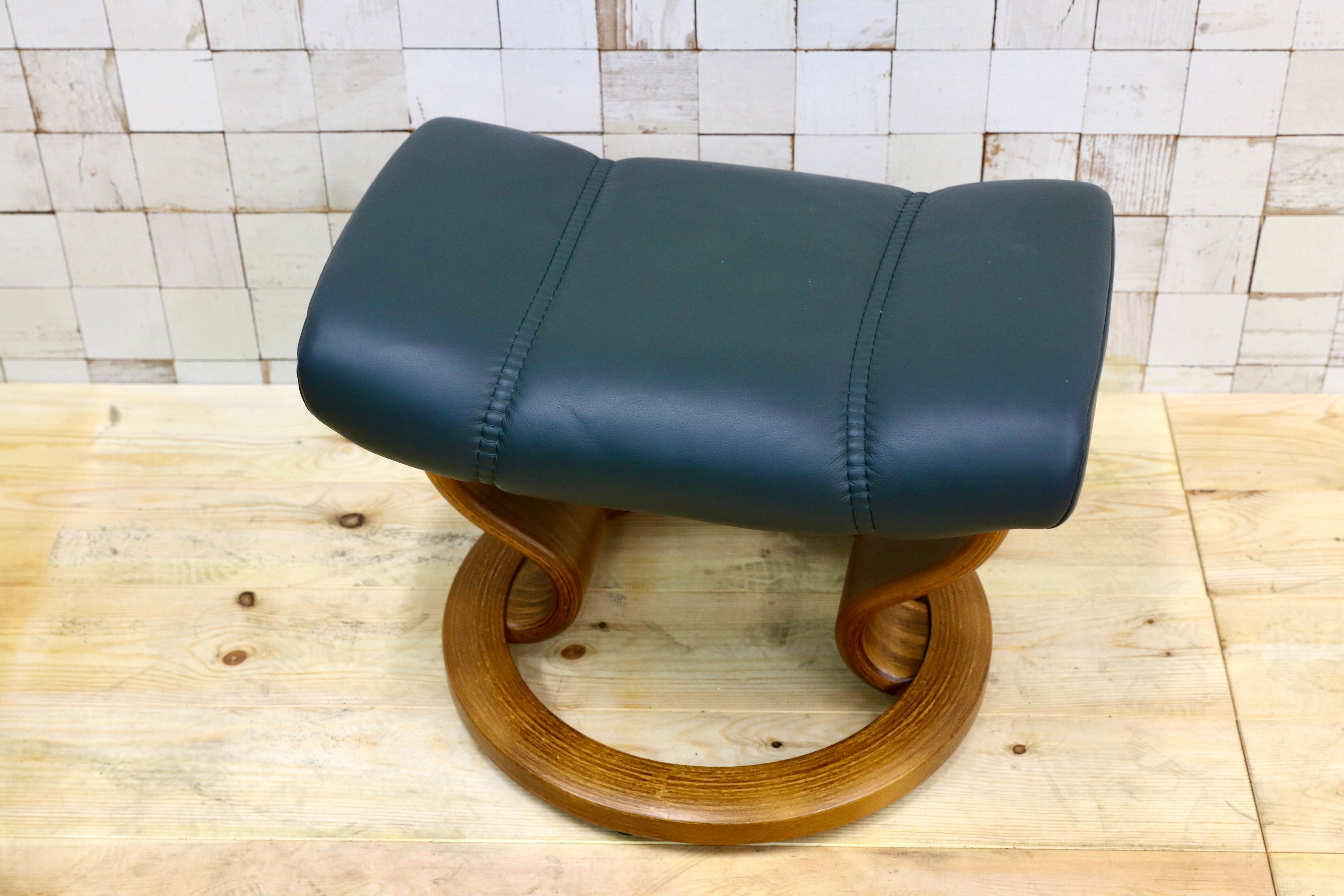 GMGT223 EKORNES / エコーネス ストレスレス オットマン フットスツール 本革 グリーン 北欧 ノルウェー