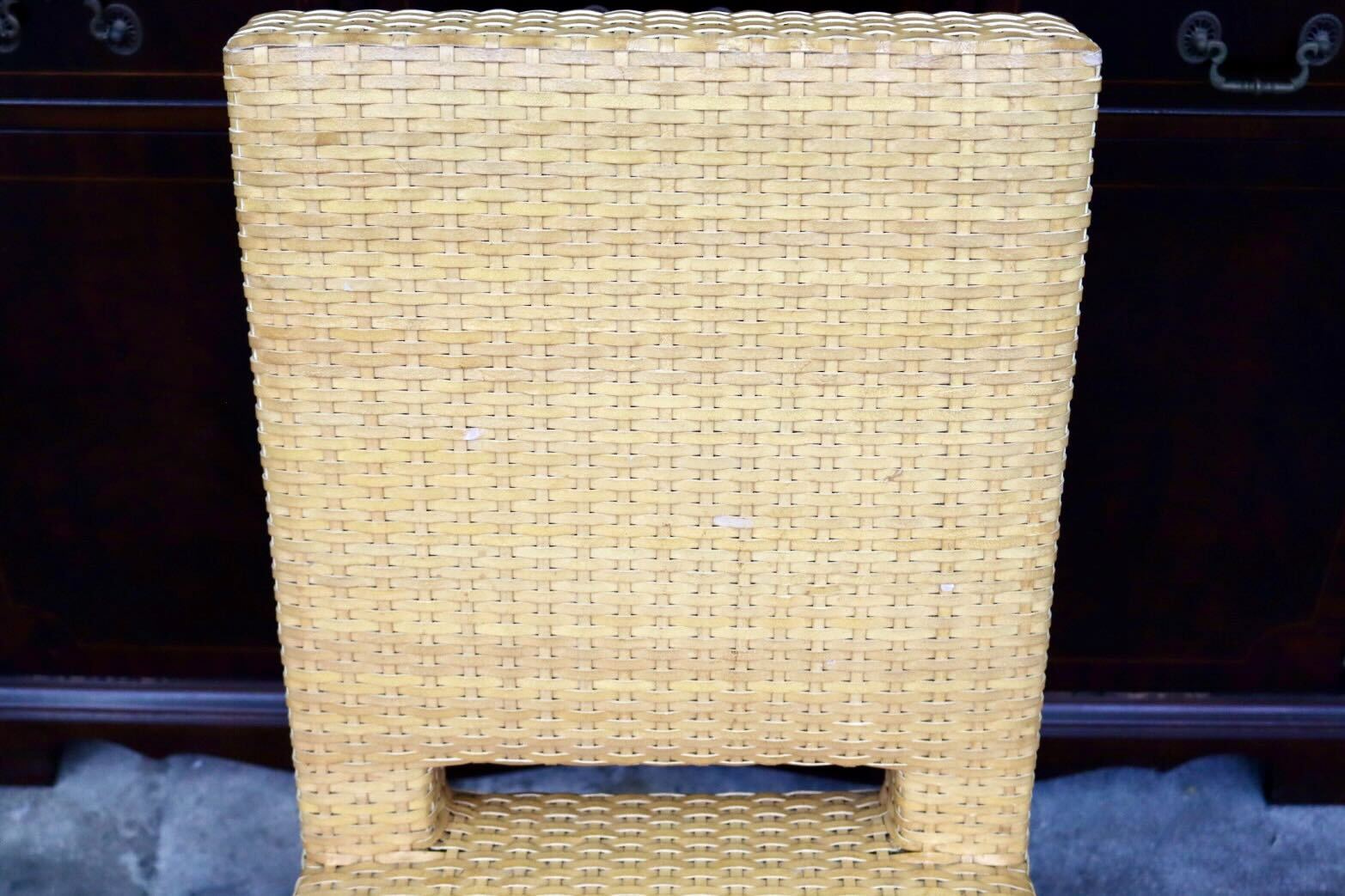 GMIK490B○HUKLA / 日本フクラ ヴァンテ VENTER ダイニングチェア アームレスチェア 椅子 レザー 水牛革編み モダン 国産家具