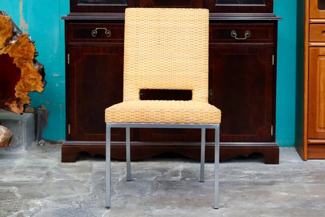 GMIK490C○HUKLA / 日本フクラ ヴァンテ VENTER ダイニングチェア アームレスチェア 椅子 レザー 水牛革編み モダン 国産家具