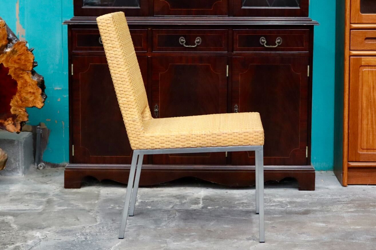 GMIK490C○HUKLA / 日本フクラ ヴァンテ VENTER ダイニングチェア アームレスチェア 椅子 レザー 水牛革編み モダン 国産家具