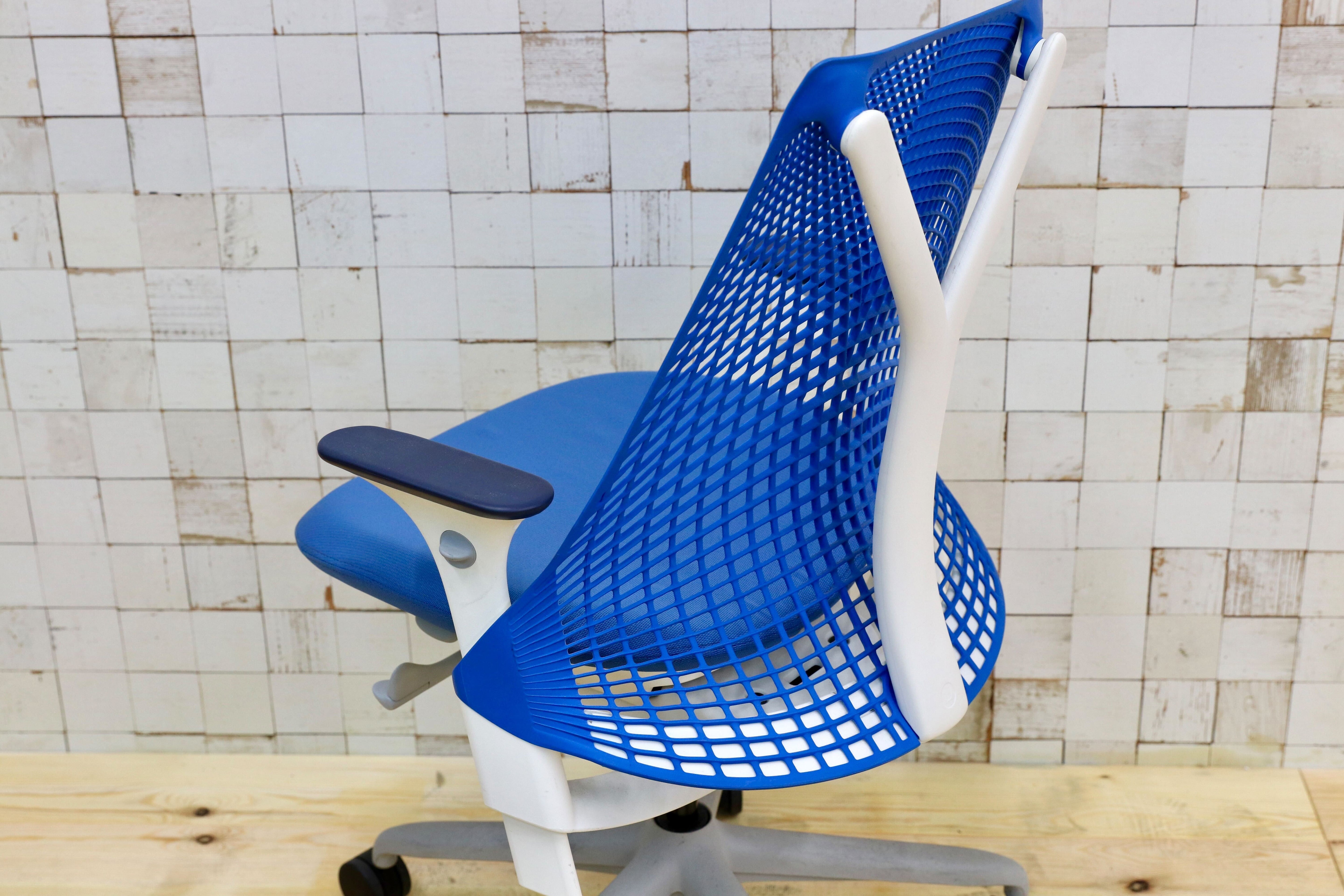 GMHK379D○Herman Miller / ハーマンミラー セイルチェア デスクチェア オフィスチェア ワークチェア ブルー 定価約11.8万