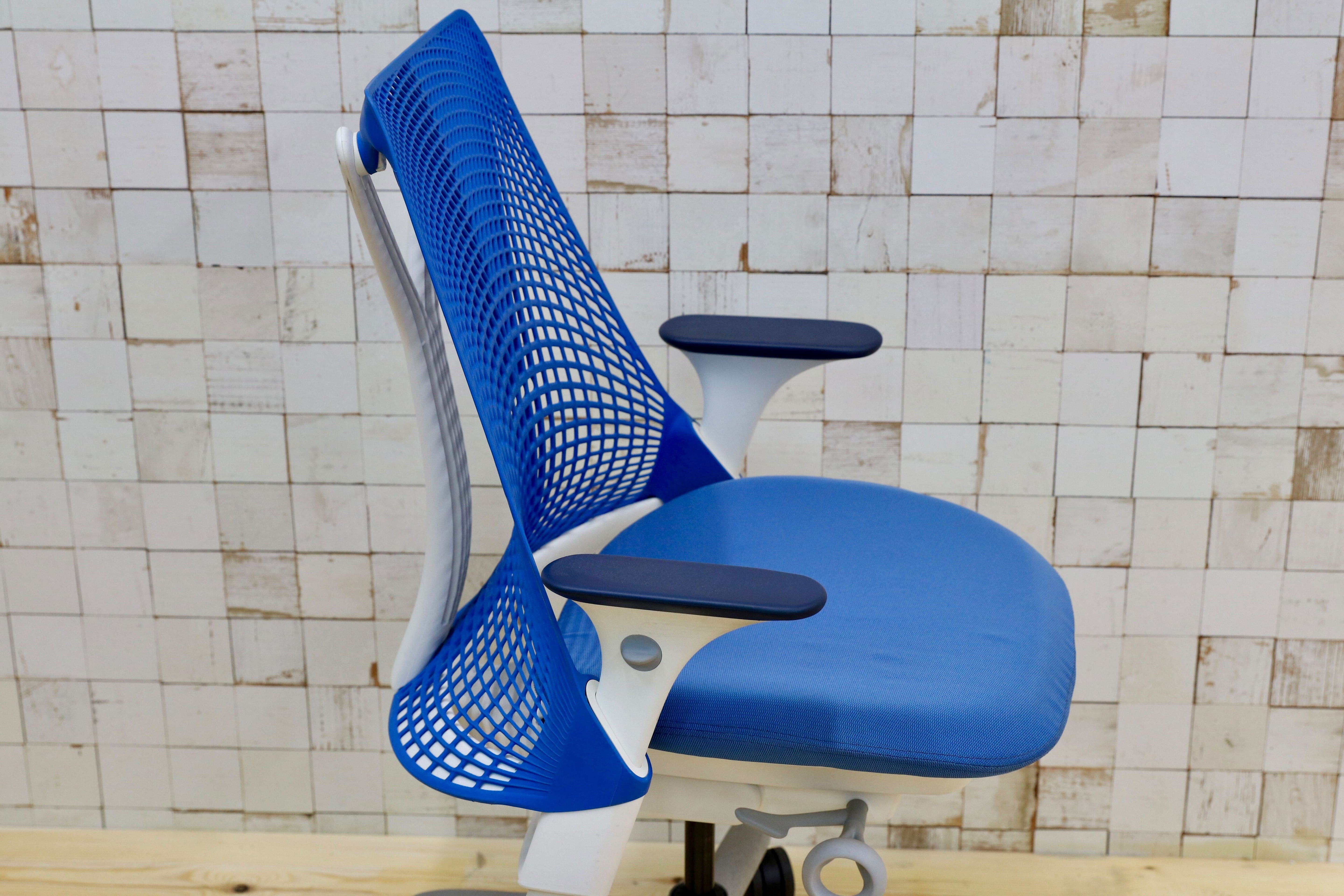 GMHK379D○Herman Miller / ハーマンミラー セイルチェア デスクチェア オフィスチェア ワークチェア ブルー 定価約11.8万