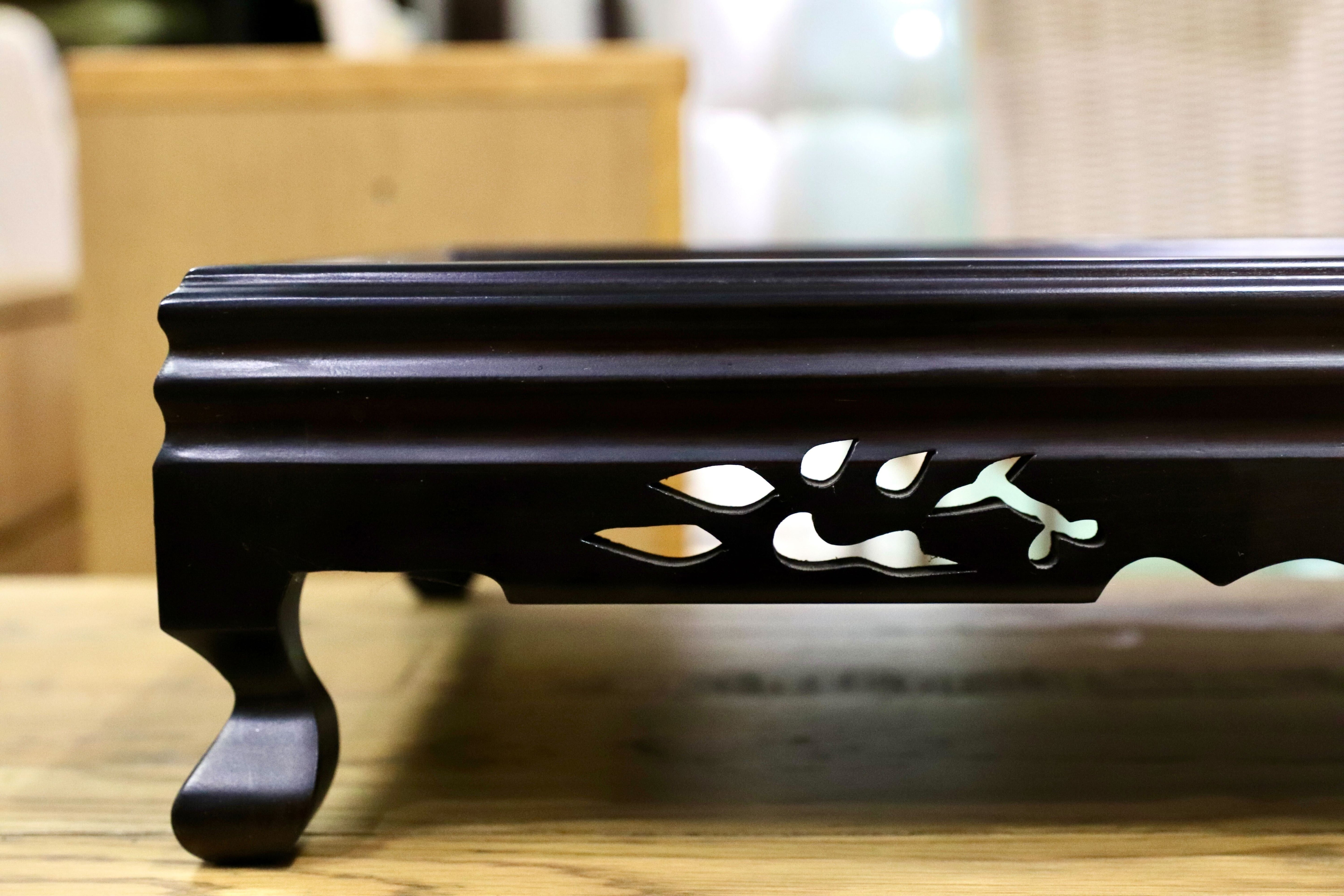 GMIS178○黒檀 置床 花台 飾り台 和家具 和モダン レトロ 和製アンティーク 古道具 盆栽台