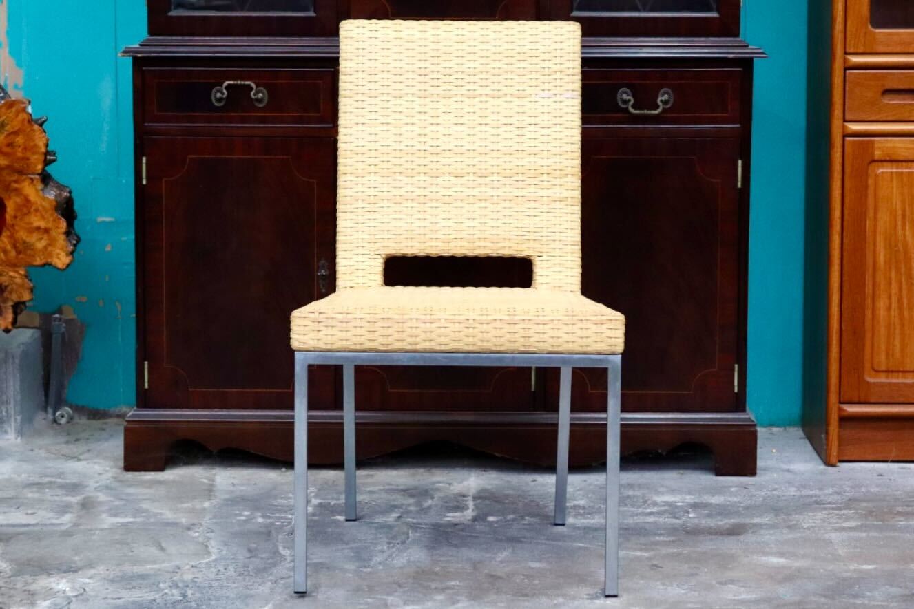 GMIK490D○HUKLA / 日本フクラ ヴァンテ VENTER ダイニングチェア アームレスチェア 椅子 レザー 水牛革編み モダン 国産家具