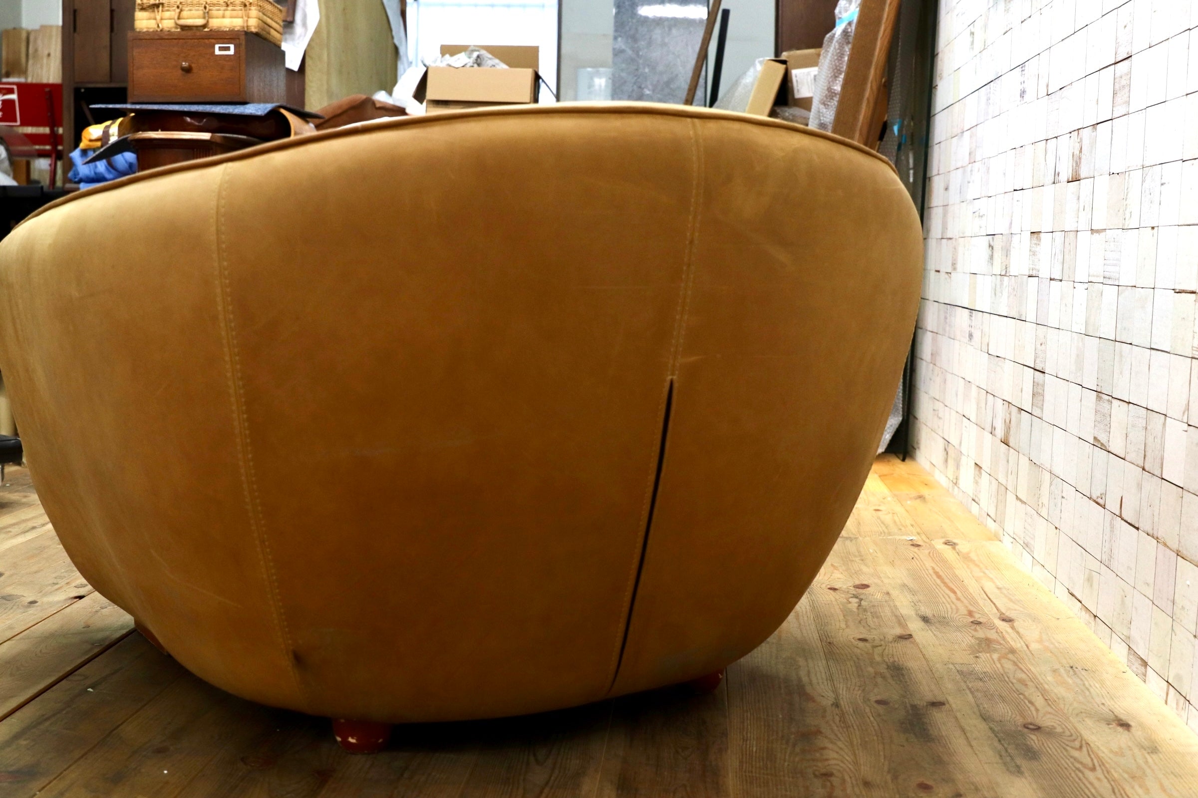 GMJK290〇tabu Leather Works / タブレザーワークス OPIUM オピアム 1人掛けソファ オイルレザー 総本革 クラブソファ ヴィンテージ