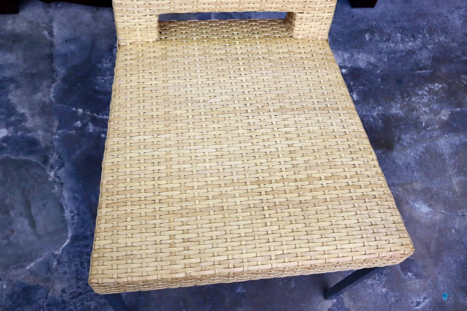 GMIK490D○HUKLA / 日本フクラ ヴァンテ VENTER ダイニングチェア アームレスチェア 椅子 レザー 水牛革編み モダン 国産家具