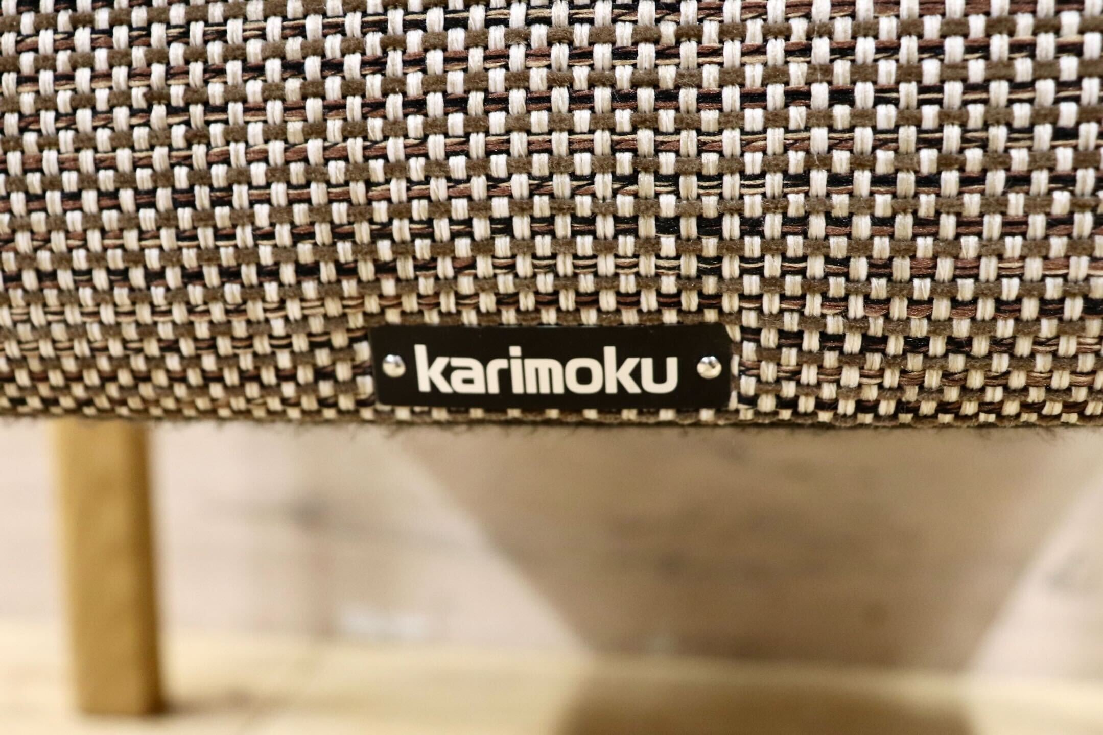 GMIS190A○karimoku / カリモク オットマン スツール ファブリック オーク材 ナチュラル シンプル モダン 国産家具 展示品 定価約6.1万