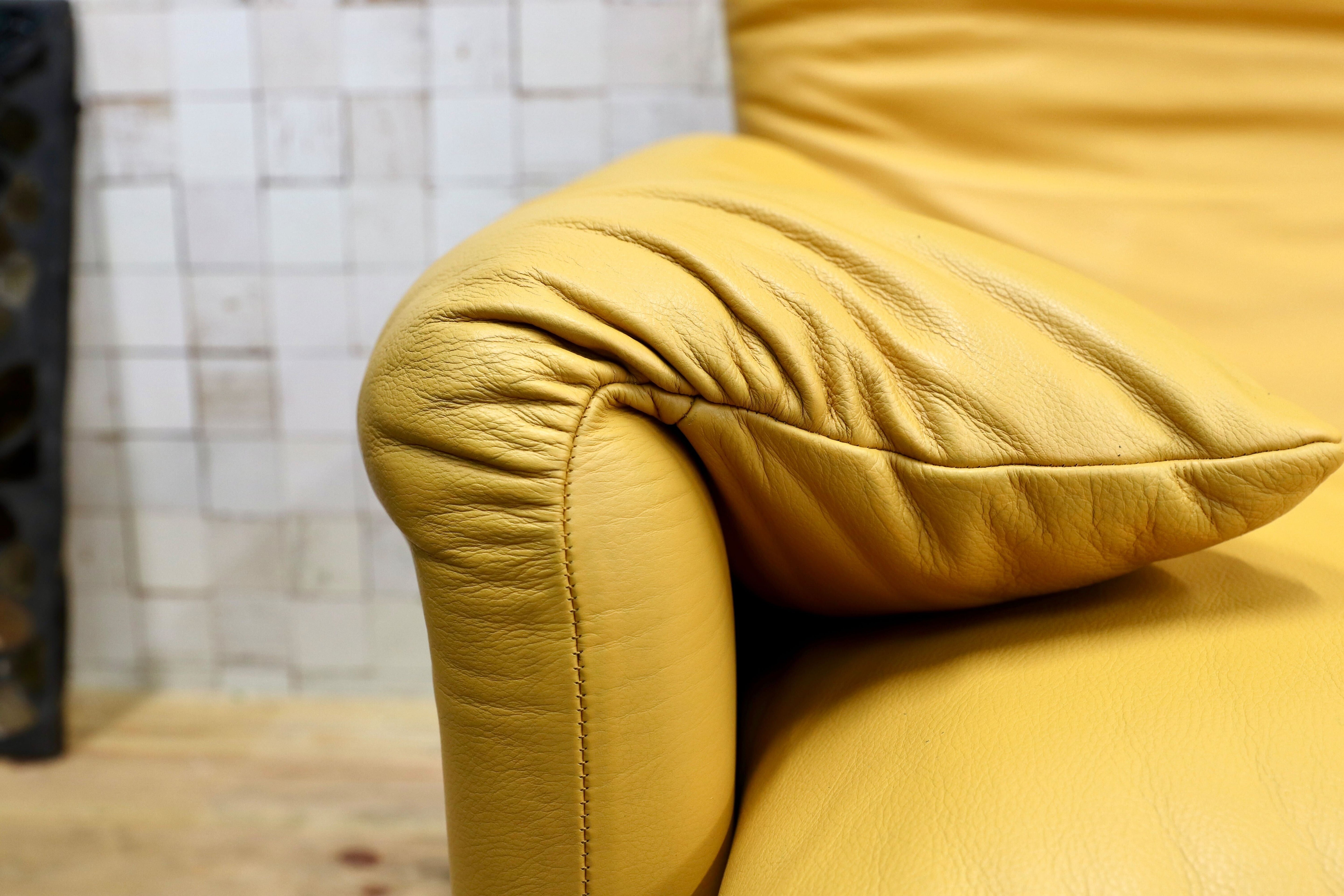 GMIK889○Cassina / カッシーナ MARALUNGA マラルンガ 3人掛けソファ トリプルソファ マスタードイエロー ヴィコ マジストレッティ 約262万