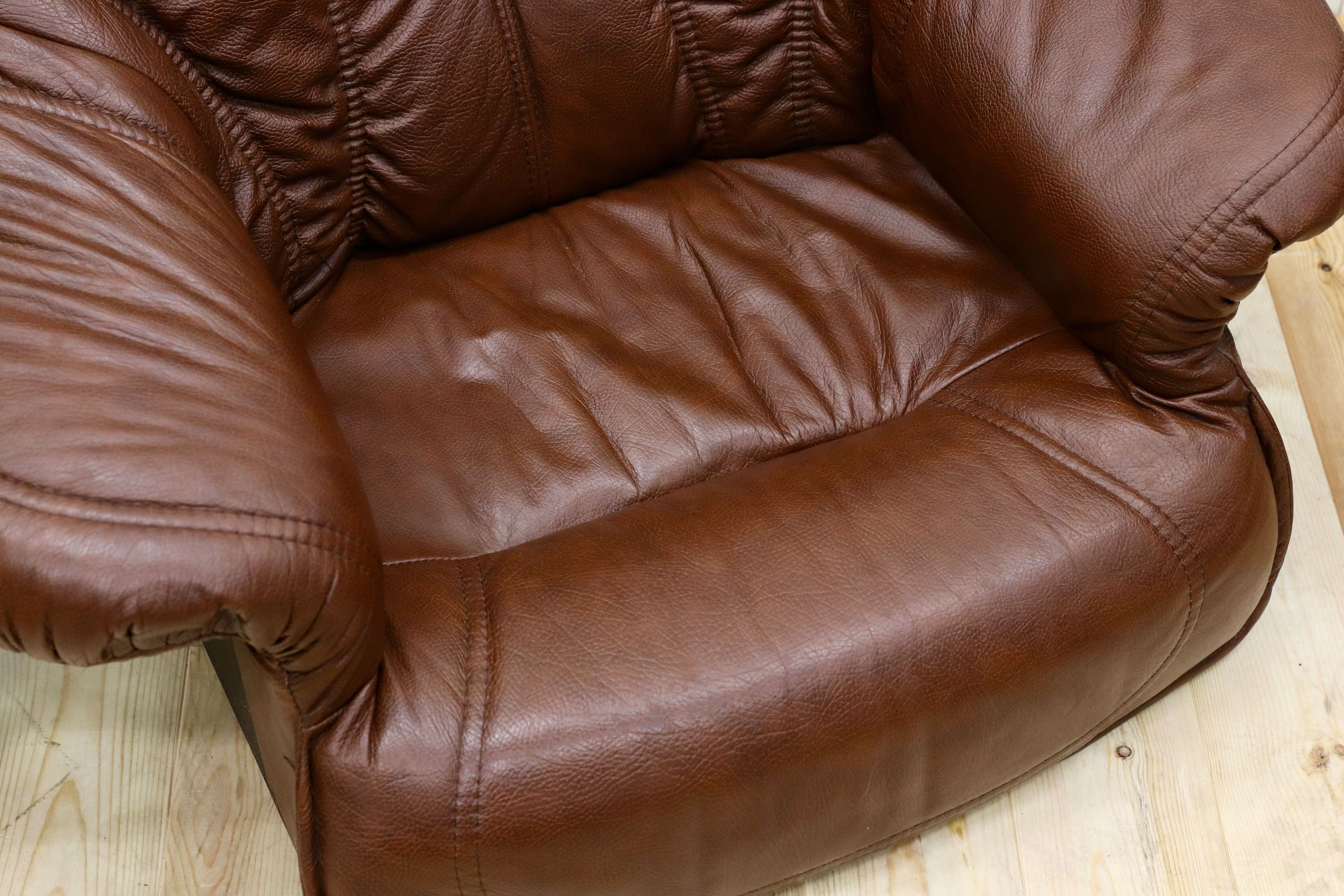 GMGT226A○オランダ製 ダッチカントリー 1人掛けソファ シングルソファ オーク材 本革 応接 リビング チェア 椅子 約35万 ヴィンテージ