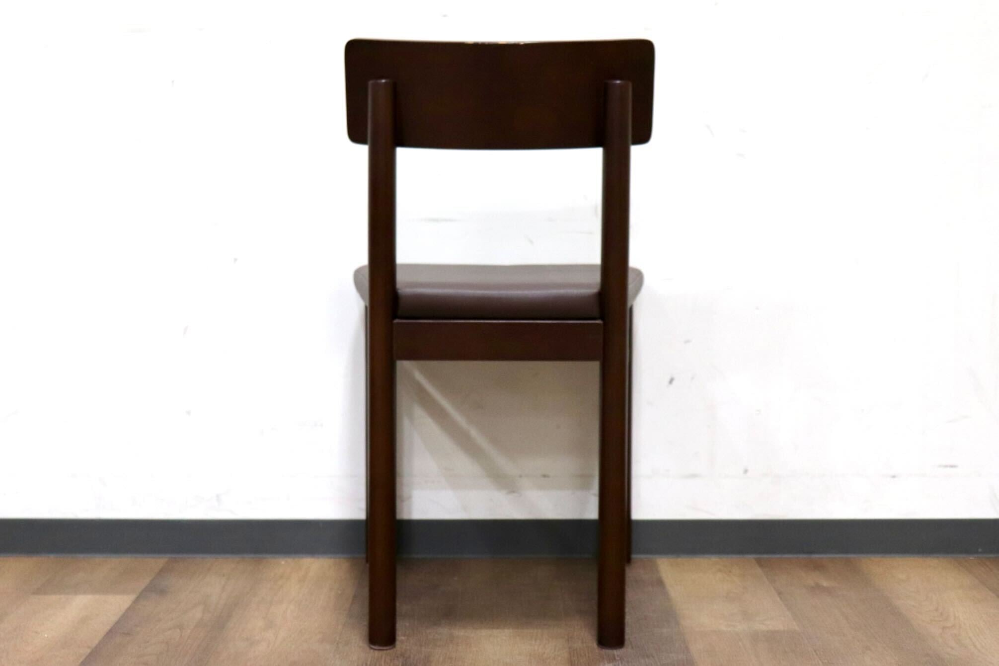 GMHH21○Proceed / プロシード ダイニングチェア 椅子 食卓椅子 アームレスチェア 木製 合皮 ブラウン モダン 店舗用 飲食店