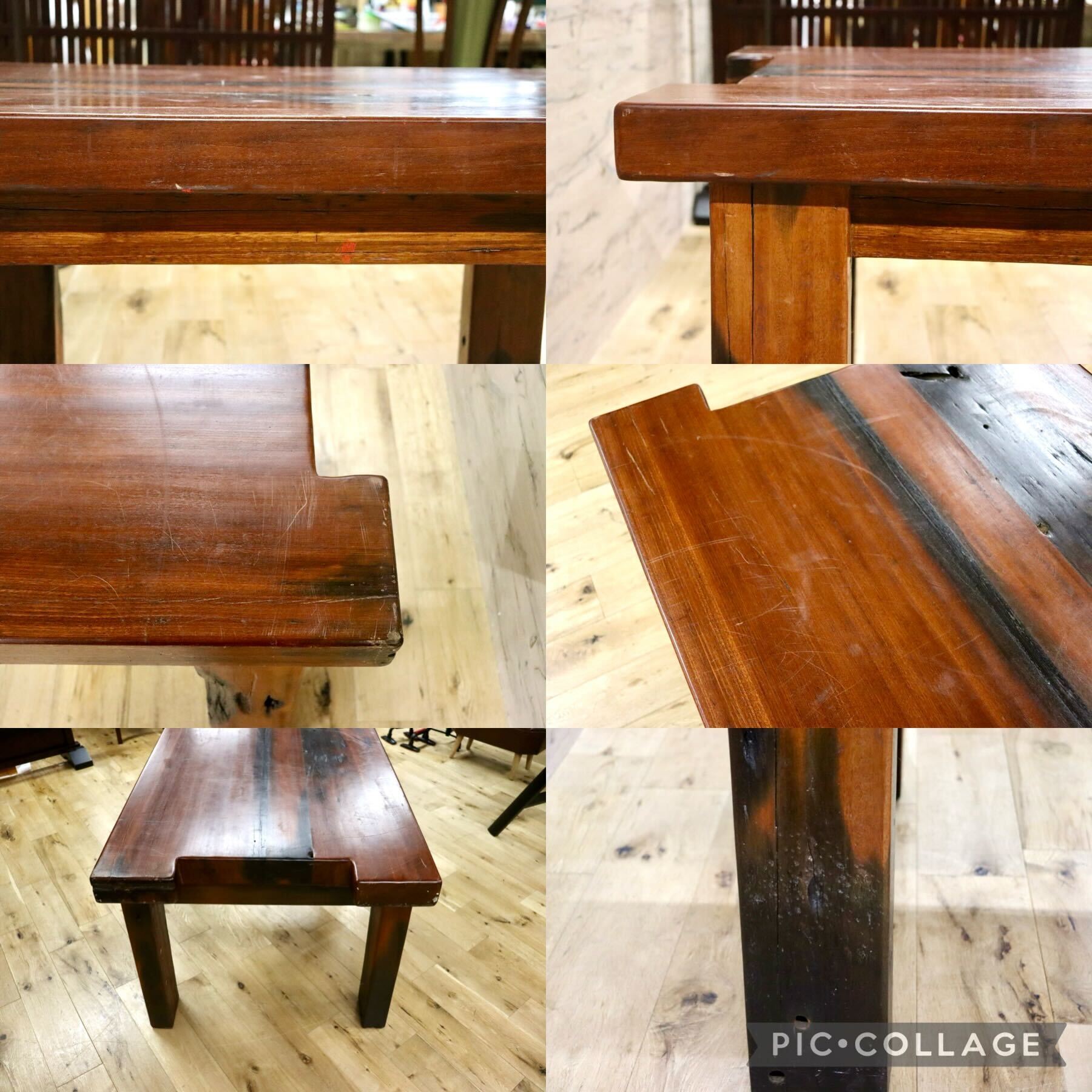 GMGK473○アカシア 無垢材 ダイニングテーブル 食卓テーブル 作業台 机 