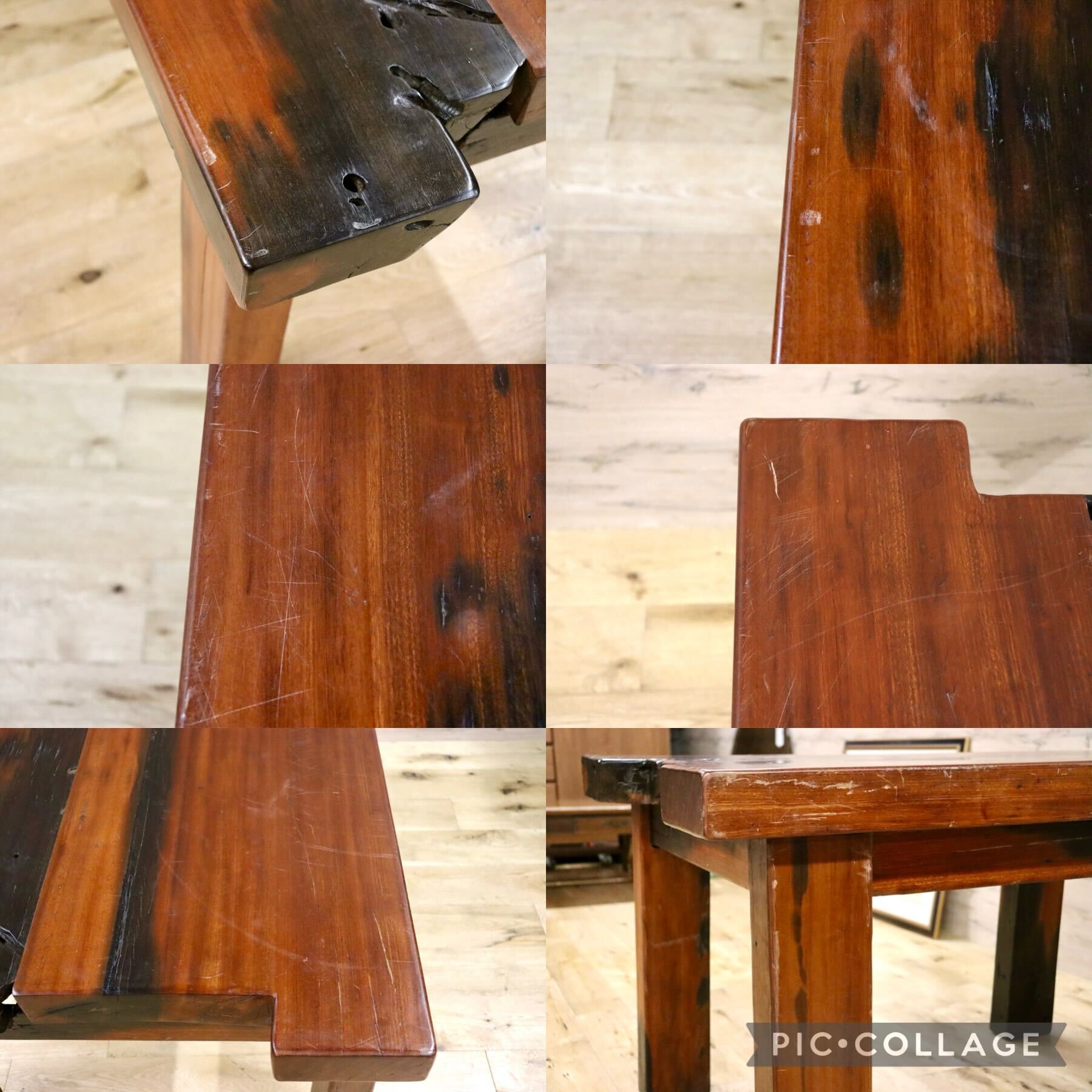 GMGK473○アカシア 無垢材 ダイニングテーブル 食卓テーブル 作業台 机 
