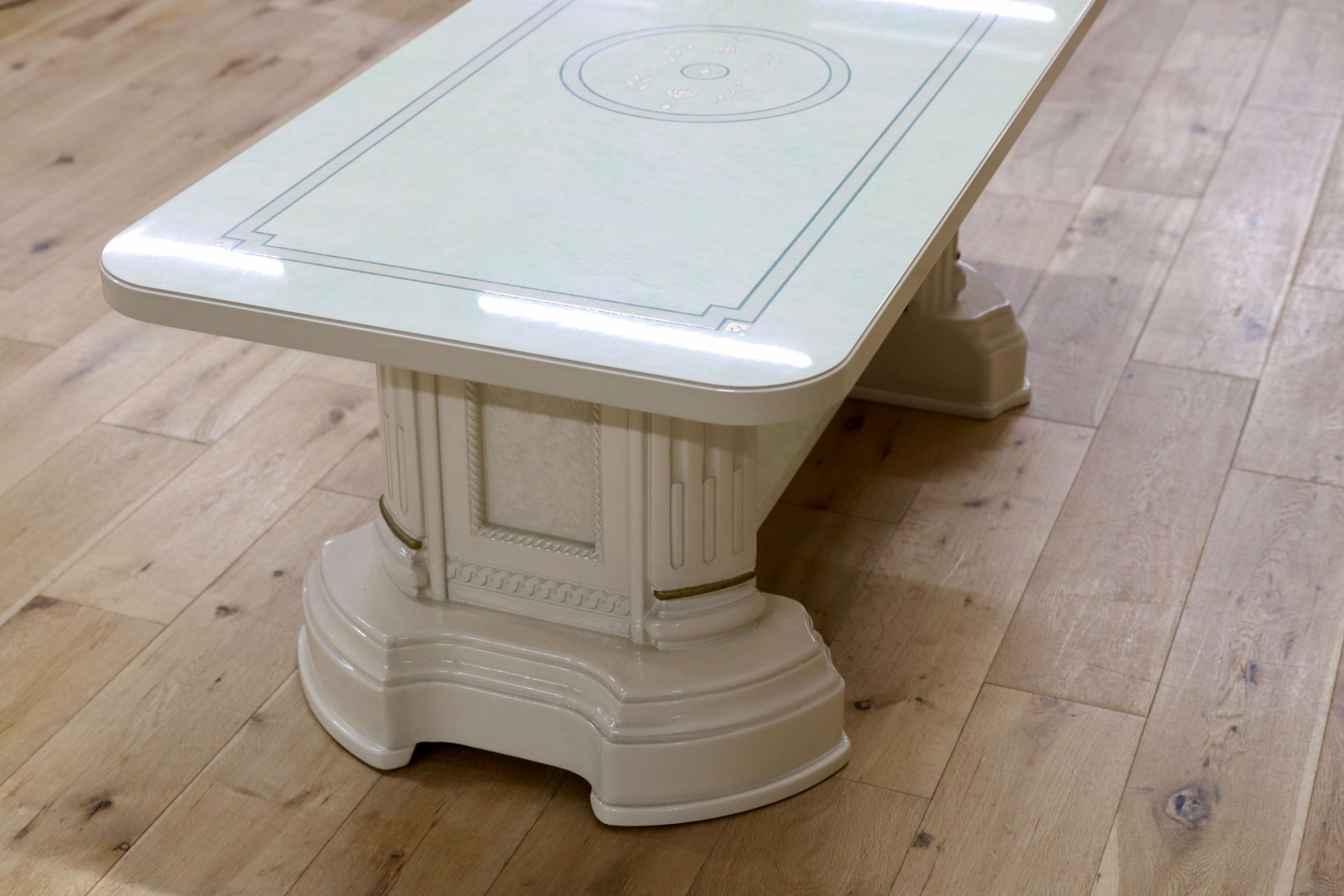 GMIK909A○イタリア クラシック ロココ調 センターテーブル リビングテーブル 応接机 姫家具 アンティーク調 検）サルタレッリ アマルフィ