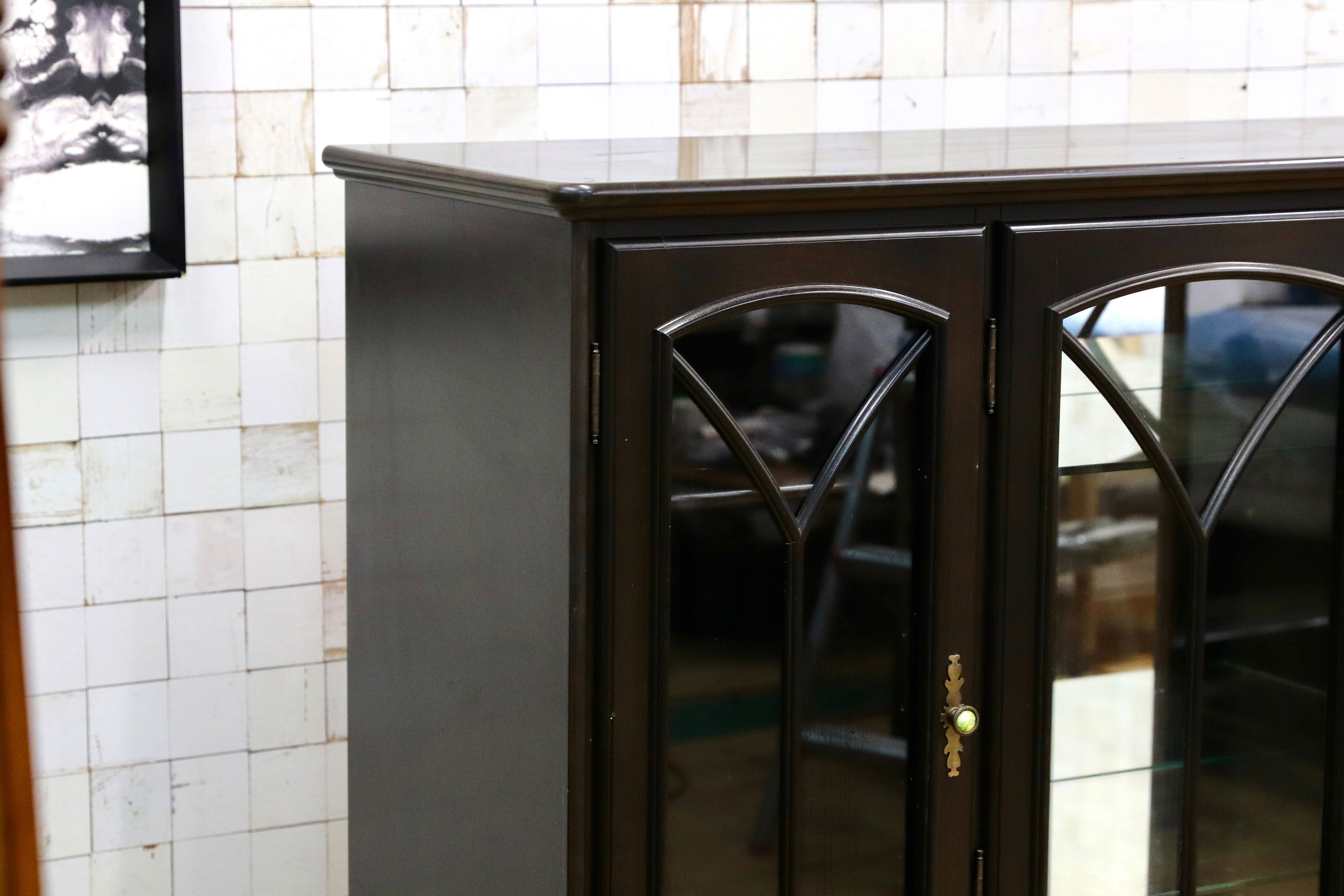 GMIH475○karimoku / カリモク アンティーク サイドボード リビングボード キャビネット キュリオ クラシック ヴィンテージ 飾り棚