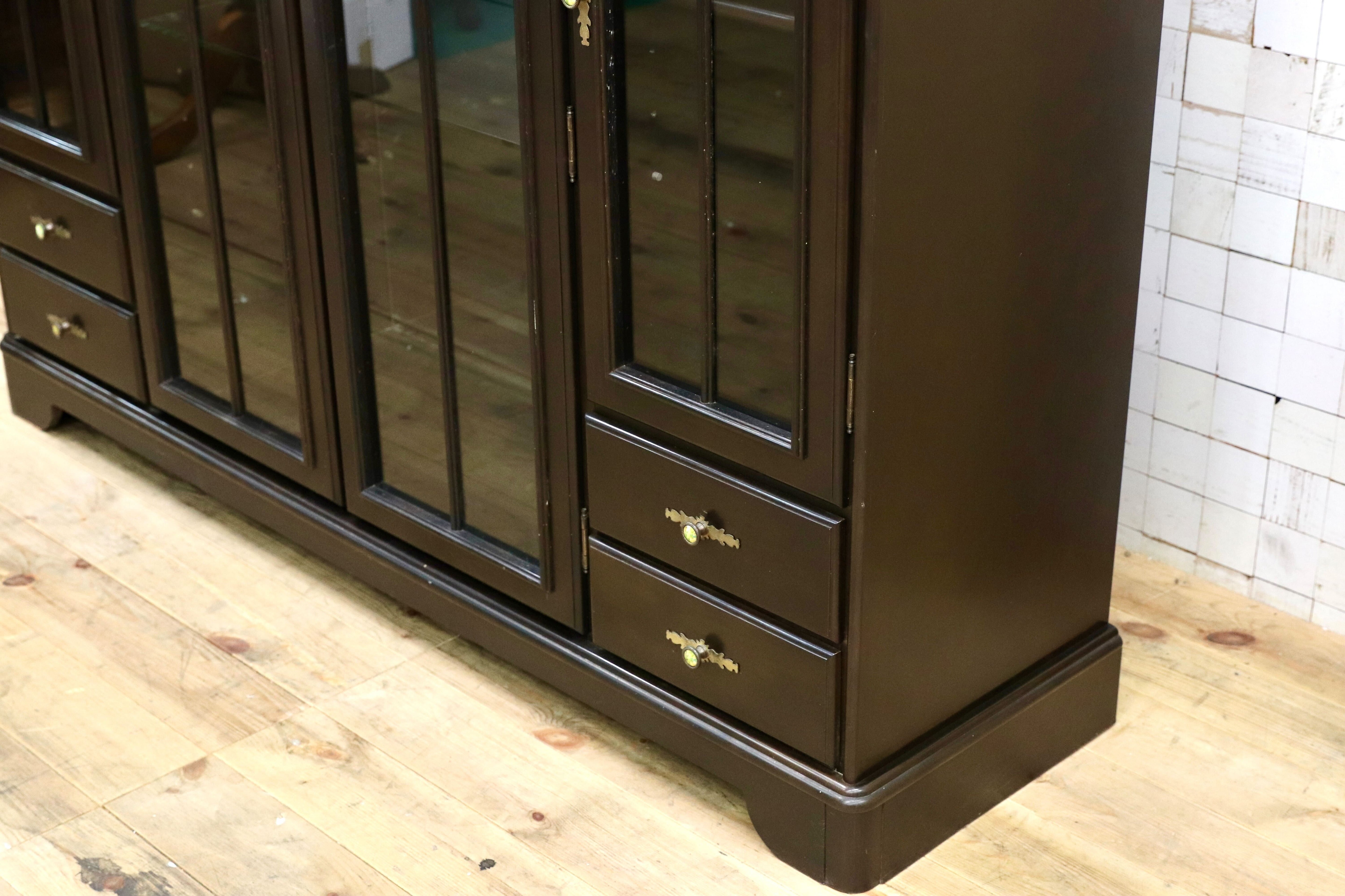 GMIH475○karimoku / カリモク アンティーク サイドボード リビングボード キャビネット キュリオ クラシック ヴィンテージ 飾り棚