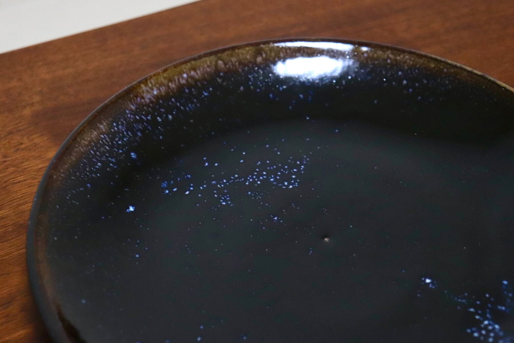 GMIO336○陶勝窯 丹波焼 銀河皿7寸 市野勝 市野勝磯 陶器 工芸品 丹波篠山 未使用