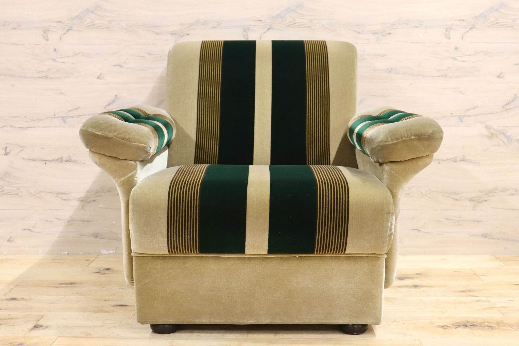 GMIH353B○オールドカリモク karimoku シングルソファ 1人掛けソファ ヴィンテージ ファブリック レトロモダン ミッドセンチュリー