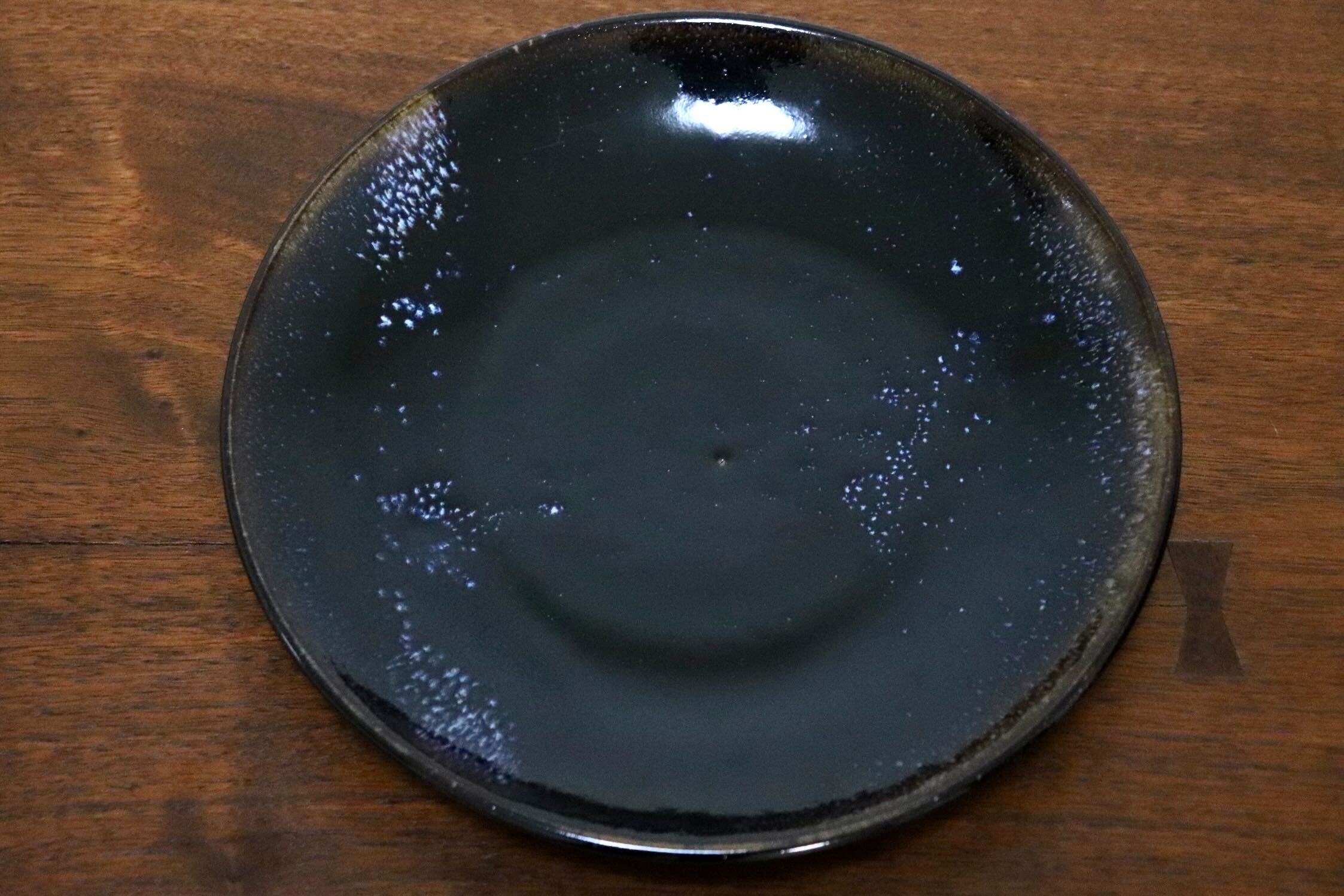 GMIO336○陶勝窯 丹波焼 銀河皿7寸 市野勝 市野勝磯 陶器 工芸品 丹波篠山 未使用