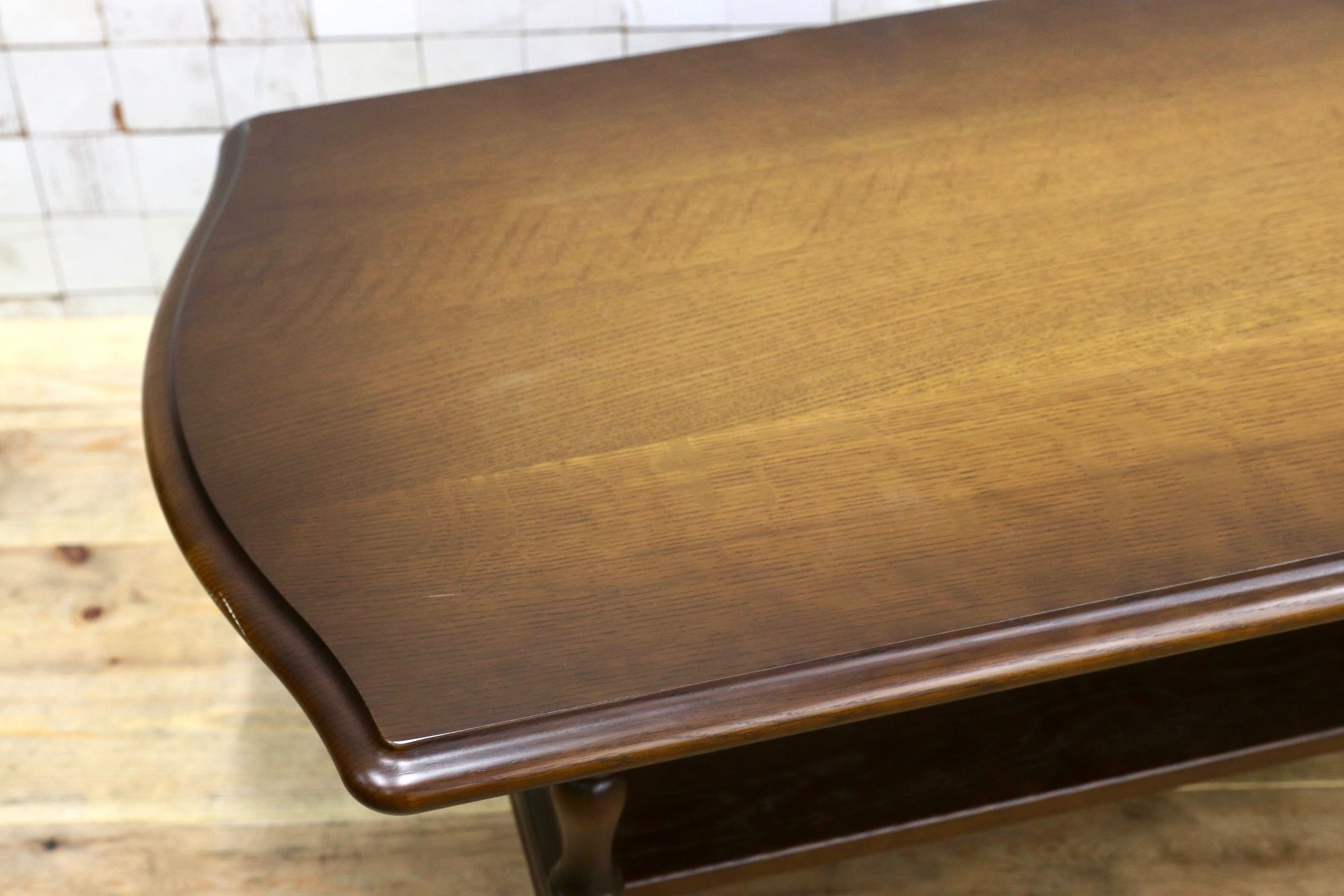 GMIS551A○飛騨産業 / HIDA 穂高 キツツキ センターテーブル リビングテーブル 応接机 オールド カントリー オーク材 定価約12万