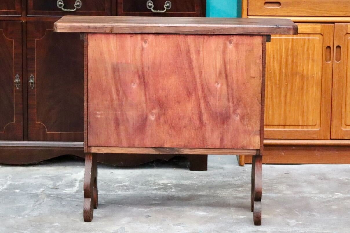 GMIK454○スペイン家具 キャビネット ラック サイドボード 収納棚 飾り台 花台 木製 無垢材 木彫り ハンドペイント クラシック レトロ